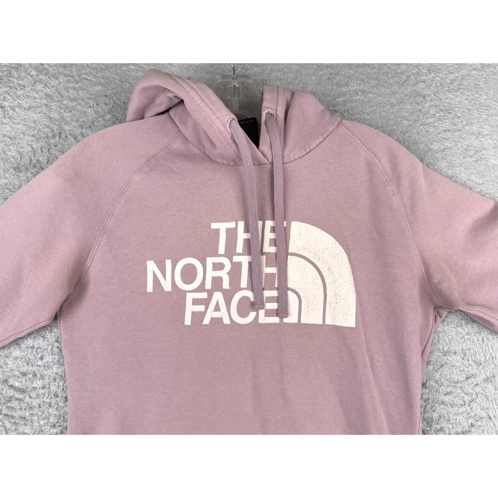The North Face The North Face Hoodie Womens Small Pink White Pullover Cotton Blend Sweatshirt Crew Neck Regular Fit Logo Pockets Size S / US 4 / IT 40 - 4 Thumbnail
