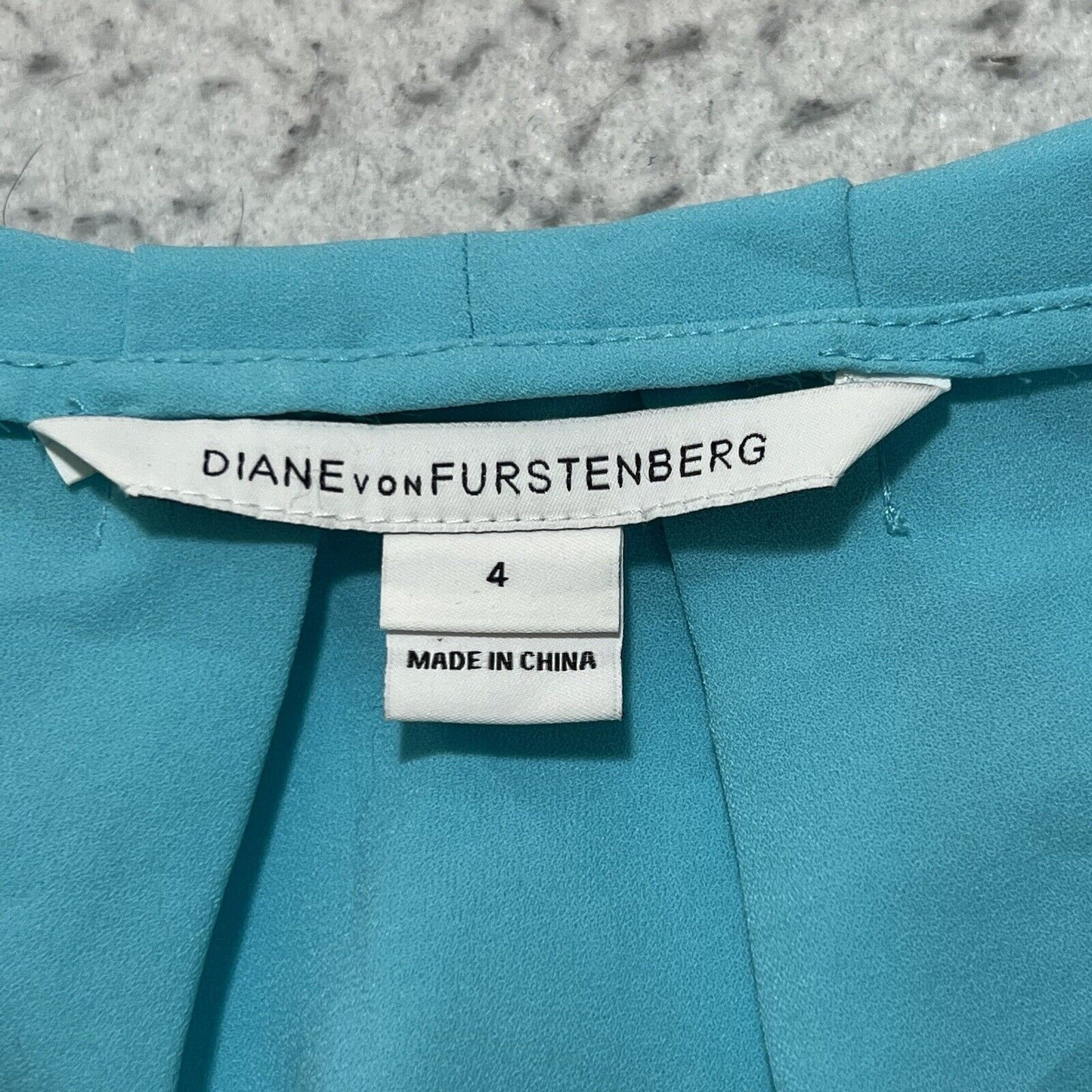 Diane von Furstenberg Diane Von Furstenberg Women's 4 Ruffled Blouse Blue Top Size S / US 4 / IT 40 - 3 Thumbnail