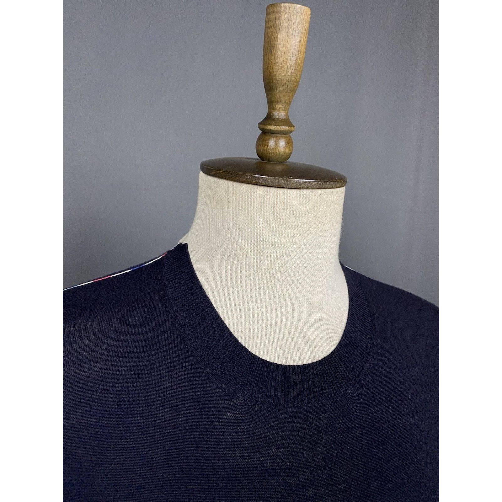 Celine Celine Men's Blue Crewneck Wool Knitted Sweater Size S-M Size US S / EU 44-46 / 1 - 6 Thumbnail