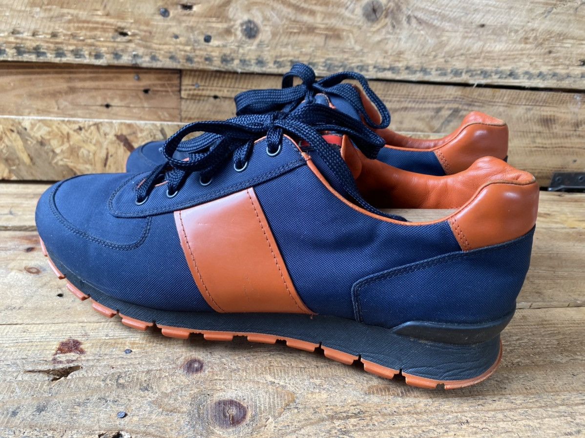 Prada Prada match blue leather trainer sneakers Size US 11.5 / EU 44-45 - 6 Thumbnail