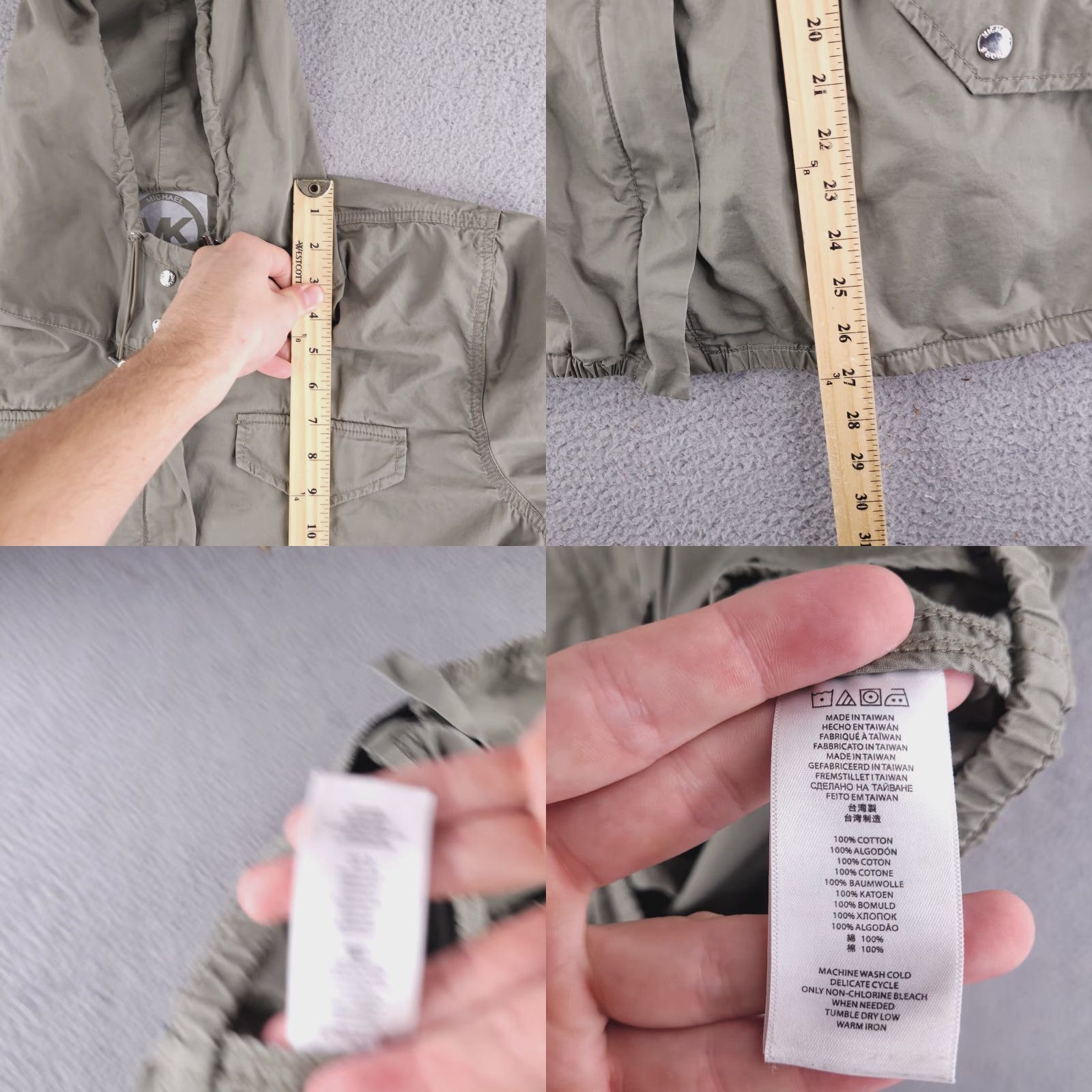 Michael Kors Michael Kors Jacket Womens Large Olive Military Cinch Waist Cotton Basic Jacket Mens Womens Girls Size L / US 10 / IT 46 - 8 Thumbnail