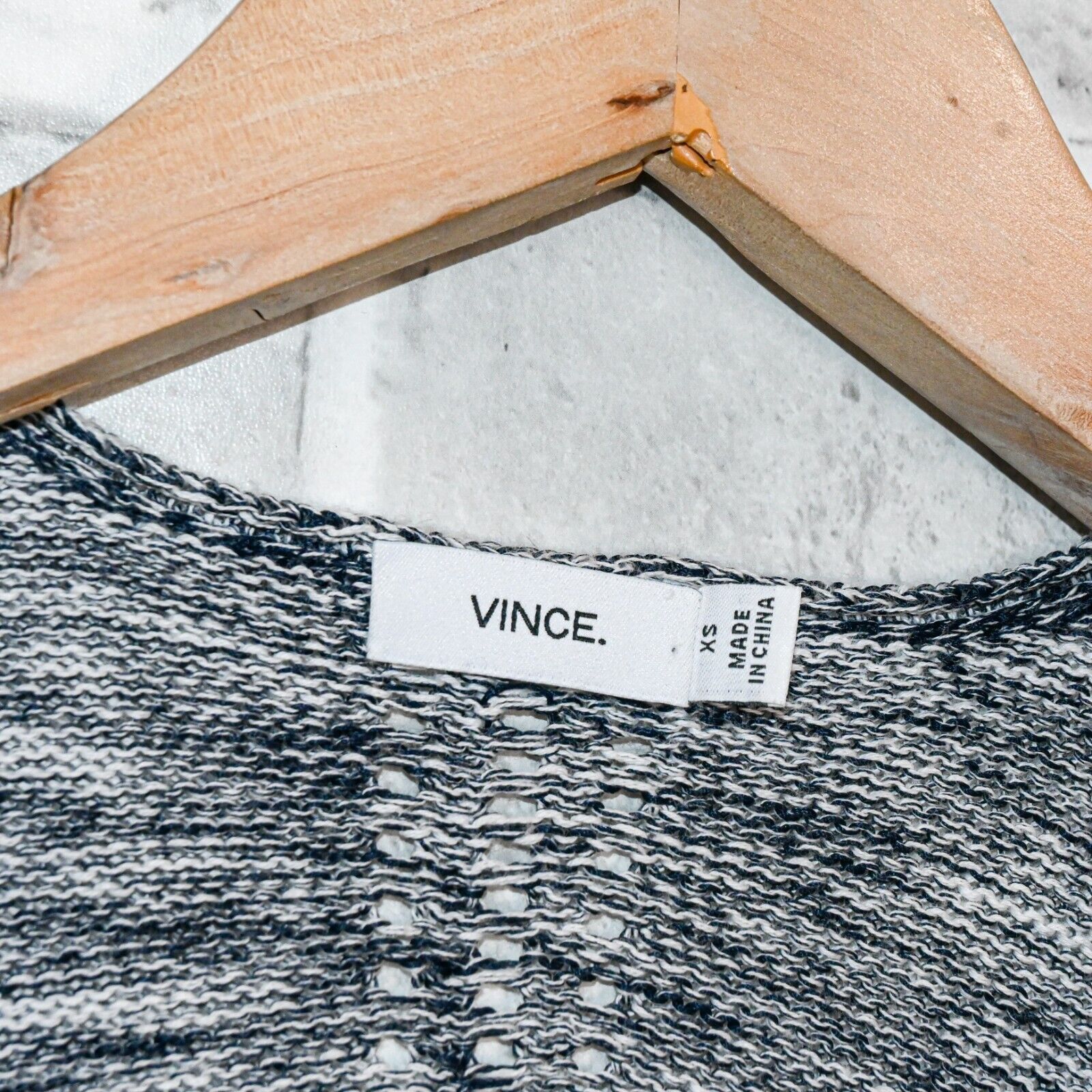 Vince VINCE Vneck Cotton blend knit Cap sleeve Sweater top Grey Size XS / US 0-2 / IT 36-38 - 2 Thumbnail