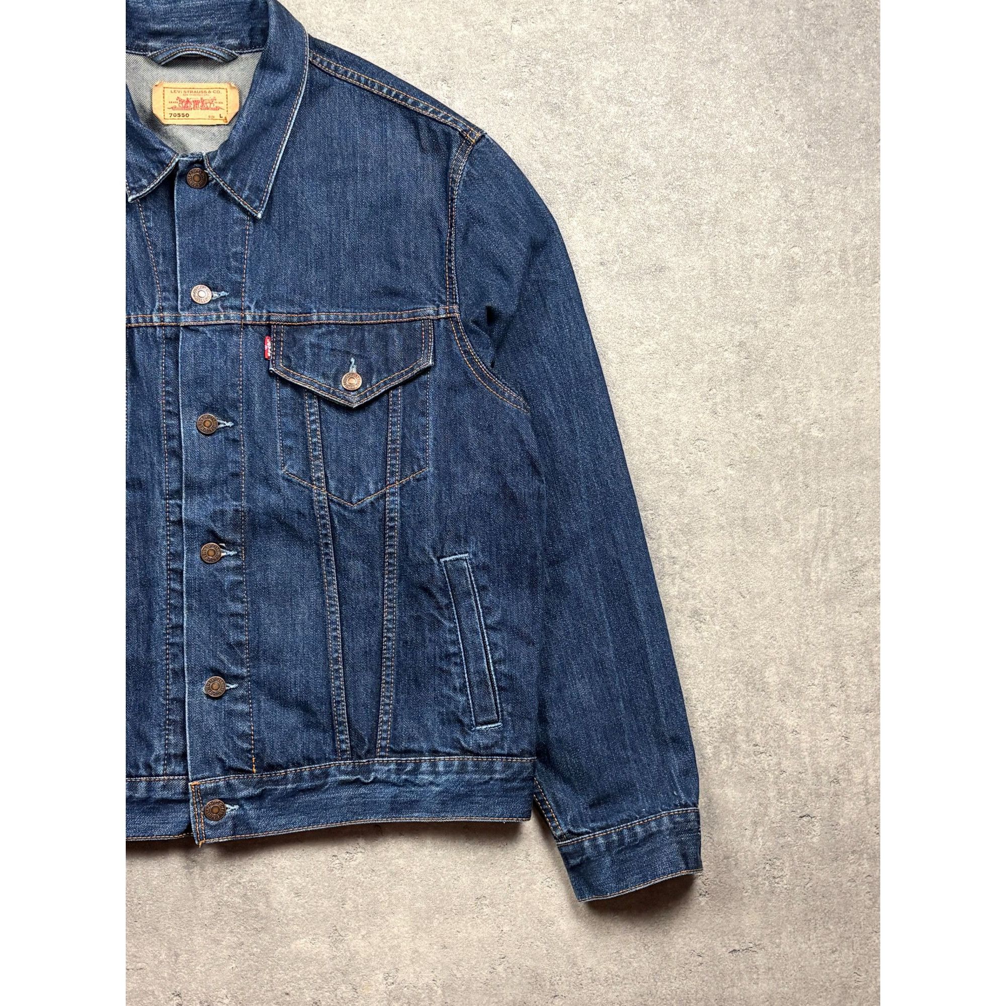 Levi's Levis Vintage Denim Trucker Jacket 70550 Large Button-Up Blu Size US L / EU 52-54 / 3 - 5 Thumbnail