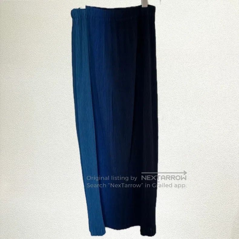 Issey Miyake Issey Miyake size:1 Blue Midi Skirt Size 22" - 2 Thumbnail