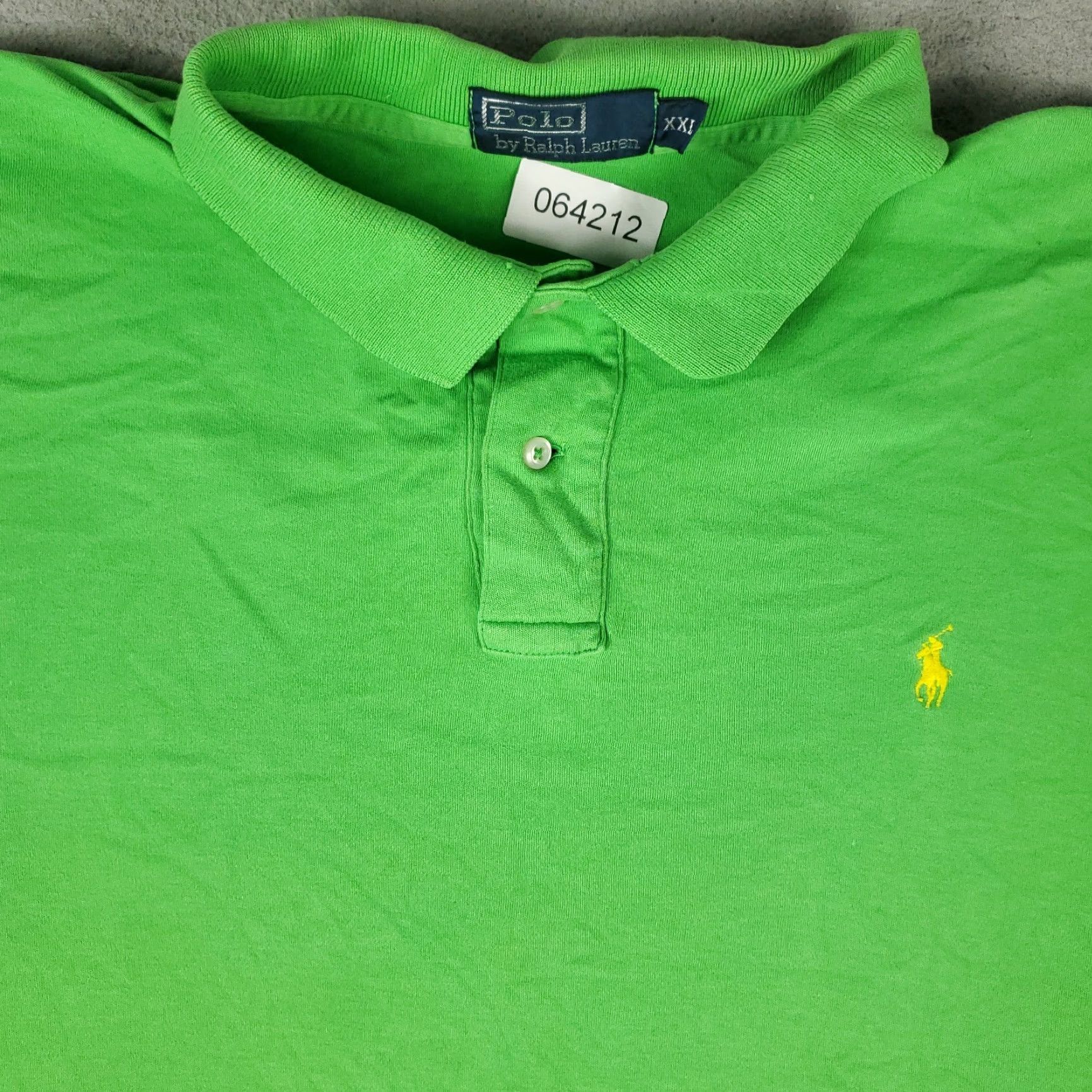 Ralph Lauren Ralph Lauren Polo Shirt Mens 2XL Green Solid Casual Short Sleeve Activewear Size US XXL / EU 58 / 5 - 2 Thumbnail