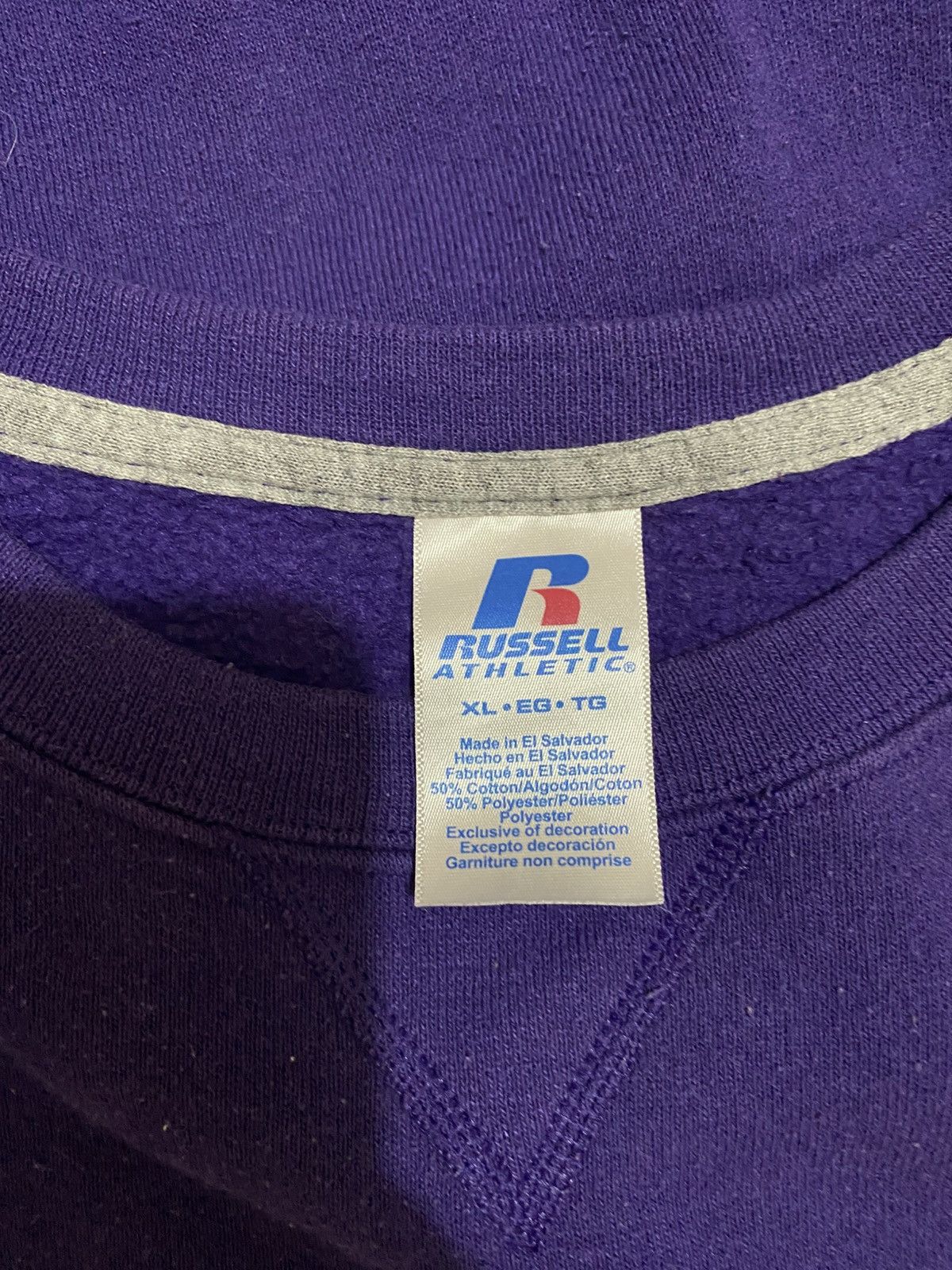 Russell Athletic Vintage purple russell atheltic crewneck sweater Size US XL / EU 56 / 4 - 3 Thumbnail