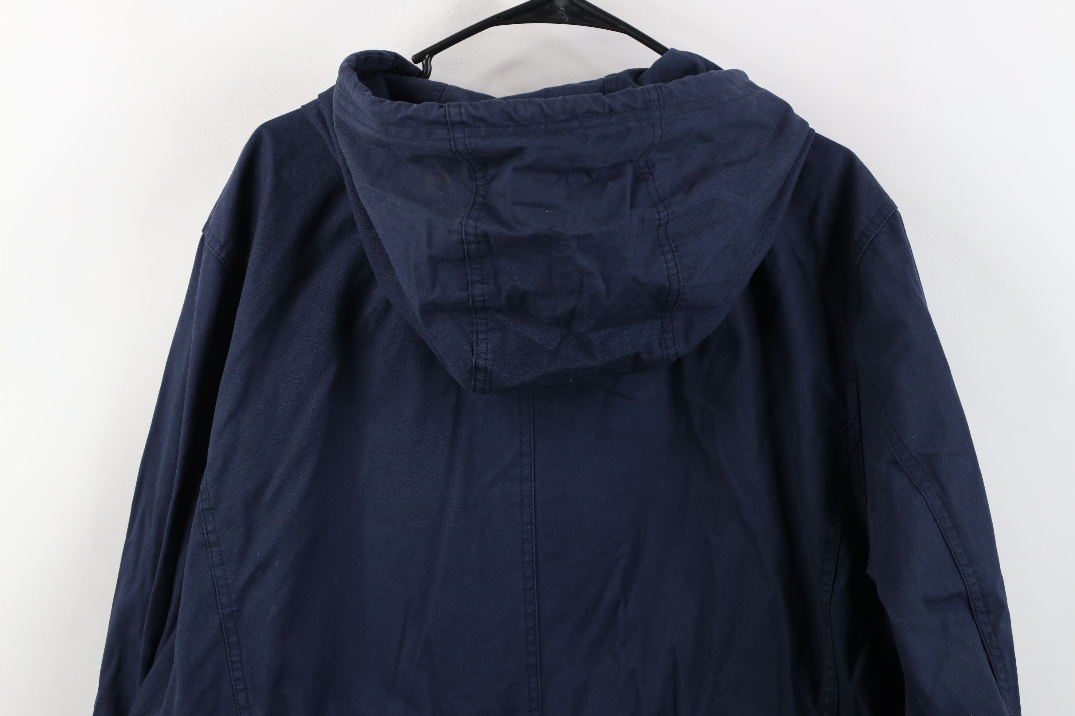 Gap Vintage Y2K Gap Heavyweight Hooded Parka Jacket Navy Blue Size US XL / EU 56 / 4 - 15 Thumbnail