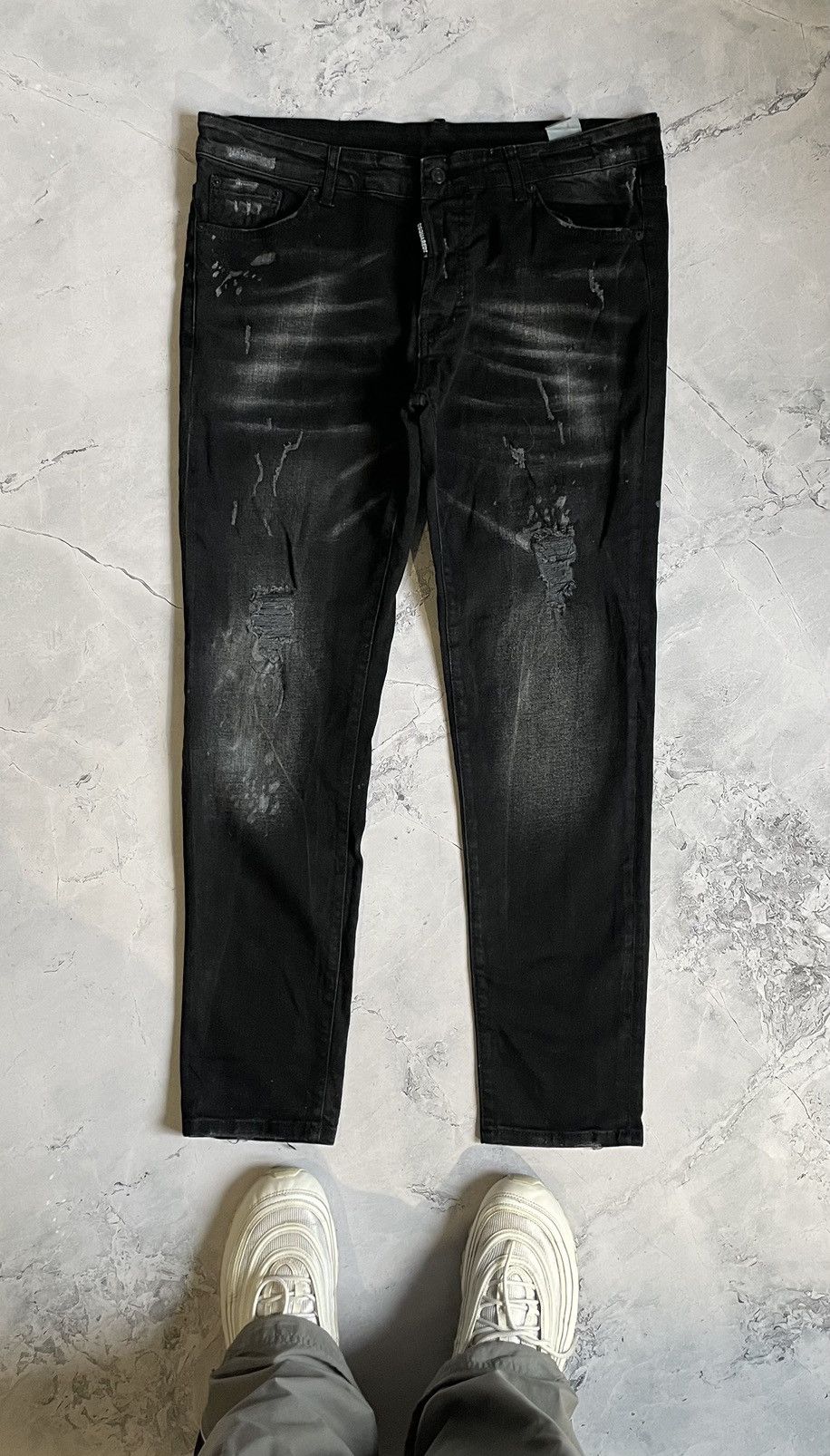 Dsquared2 Dsquared2 Distressed Denim Painted Pants Size US 36 / EU 52 - 2 Thumbnail
