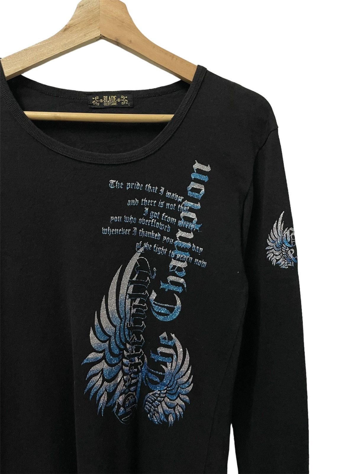 Beauty Beast × Hysteric Glamour × If Six Was Nine LAST DROP‼️Vintage Japanese Brand Wings Poem Longsleeve Size US M / EU 48-50 / 2 - 3 Thumbnail