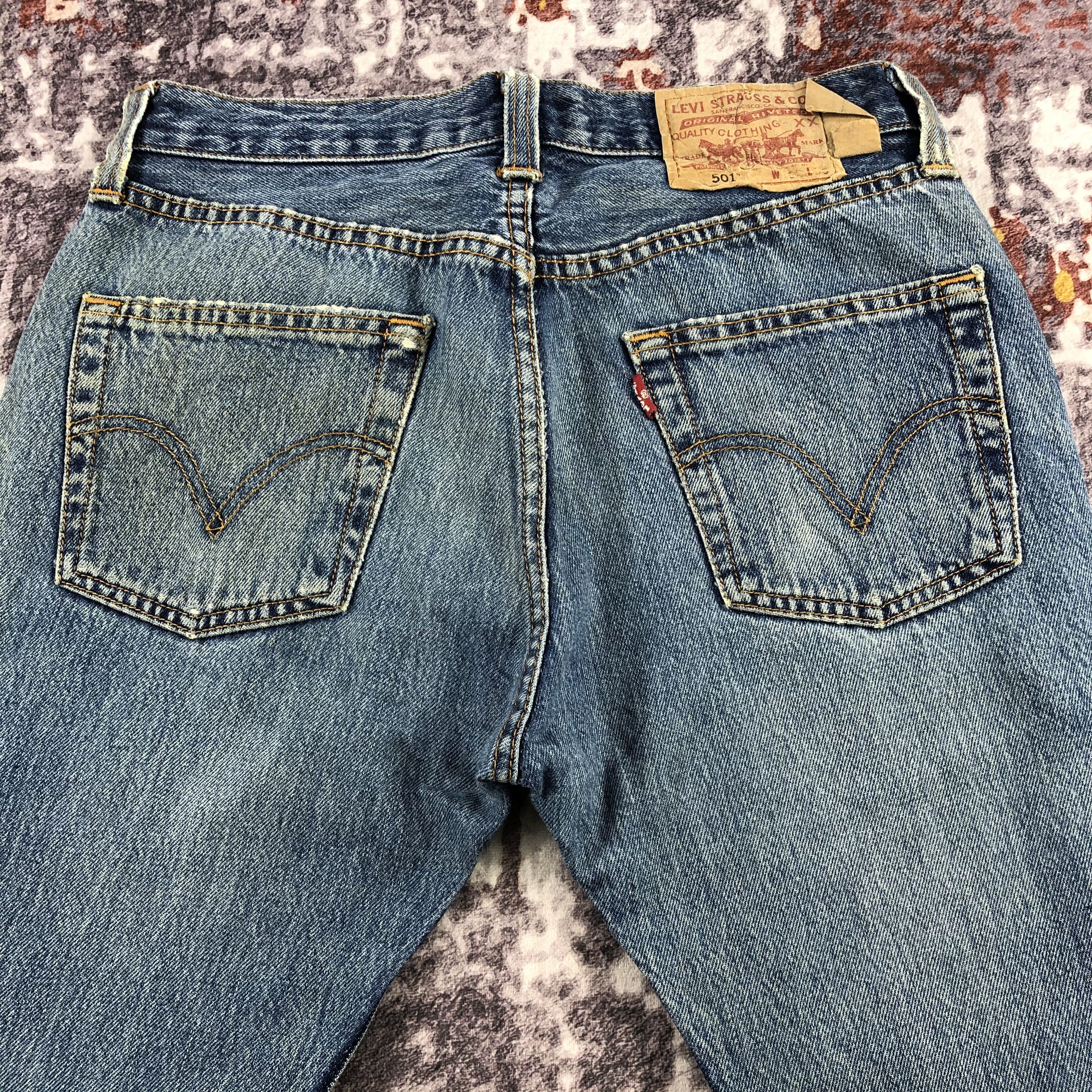 Levi's Vintage Blue Wash Levis 501 Jeans-JM2364 Size US 30 / EU 46 - 5 Thumbnail