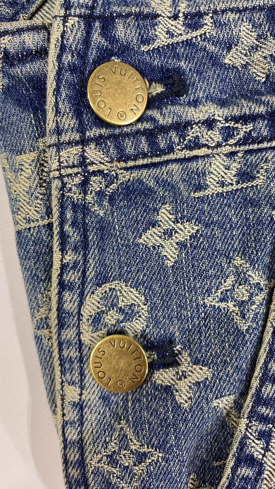 Louis Vuitton × Supreme Louis Vuitton X Supreme 32 Overall blue monogram denim Size US 32 / EU 48 - 7 Thumbnail