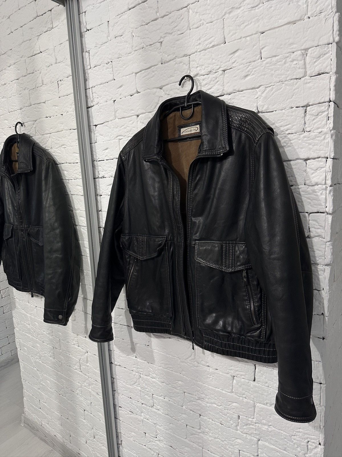 Gimo's Gimo’s Italy Leather Jacket – 100% Pelle Leather – Black Size US L / EU 52-54 / 3 - 19 Thumbnail