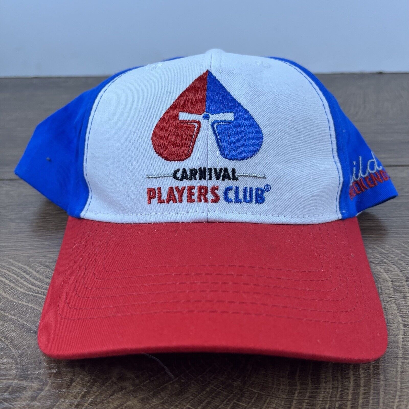 Other Carnival Players Club Hat White Cap Hat Adjustable Hat White Size ONE SIZE - 2 Thumbnail