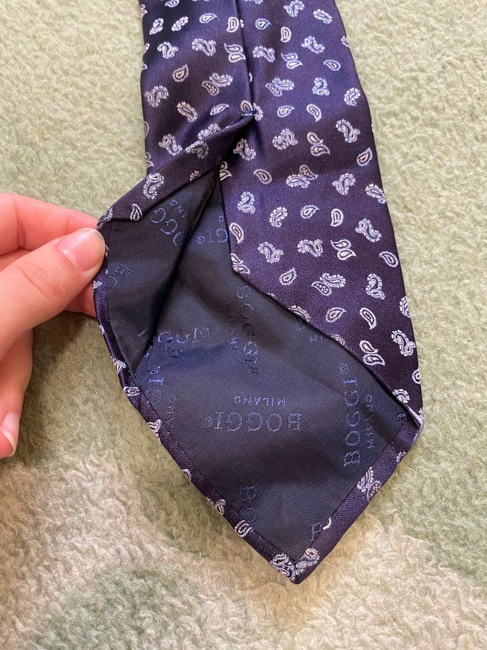 Boggi Streetwear Y2K Purple Tie Print BOGGI MILANO Size ONE SIZE - 5 Thumbnail