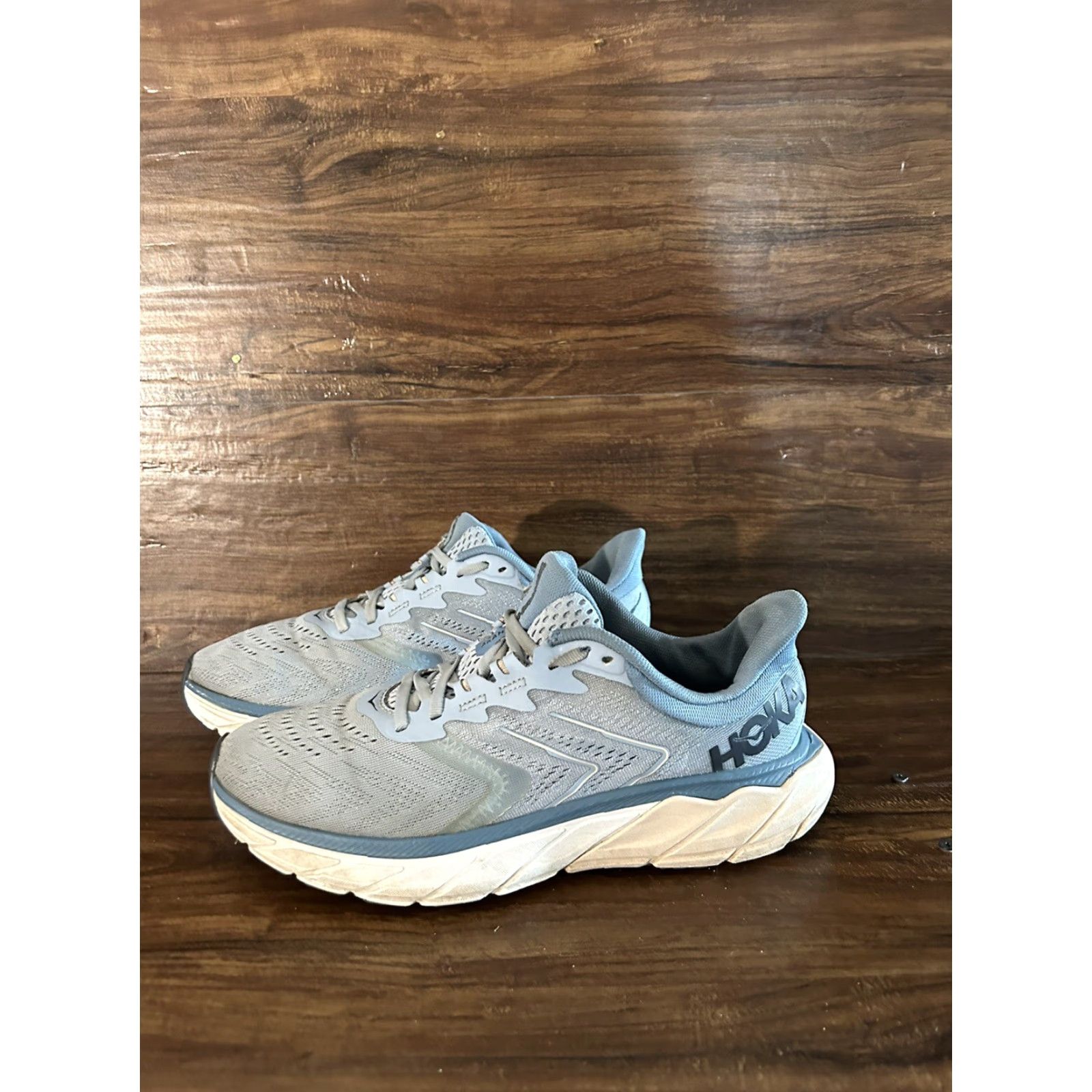 Vintage Hoka One One Arahi 5 Womens Blue Fog Provincial Blue 9.5 B Sneaker Athletic Cross Training Gym Running Shoes Women Size US 10 / IT 40 - 2 Thumbnail