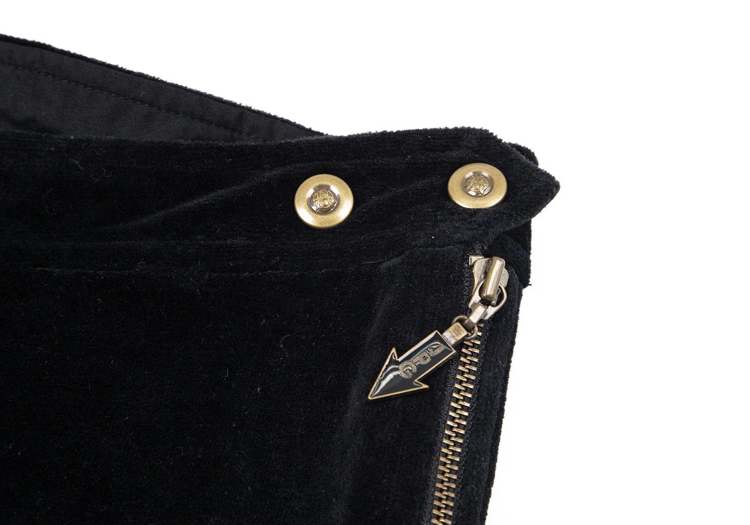 Jean Paul Gaultier Velvet Pile Side-Opening Pants in Black, Size 48 Size US 32 / EU 48 - 3 Thumbnail