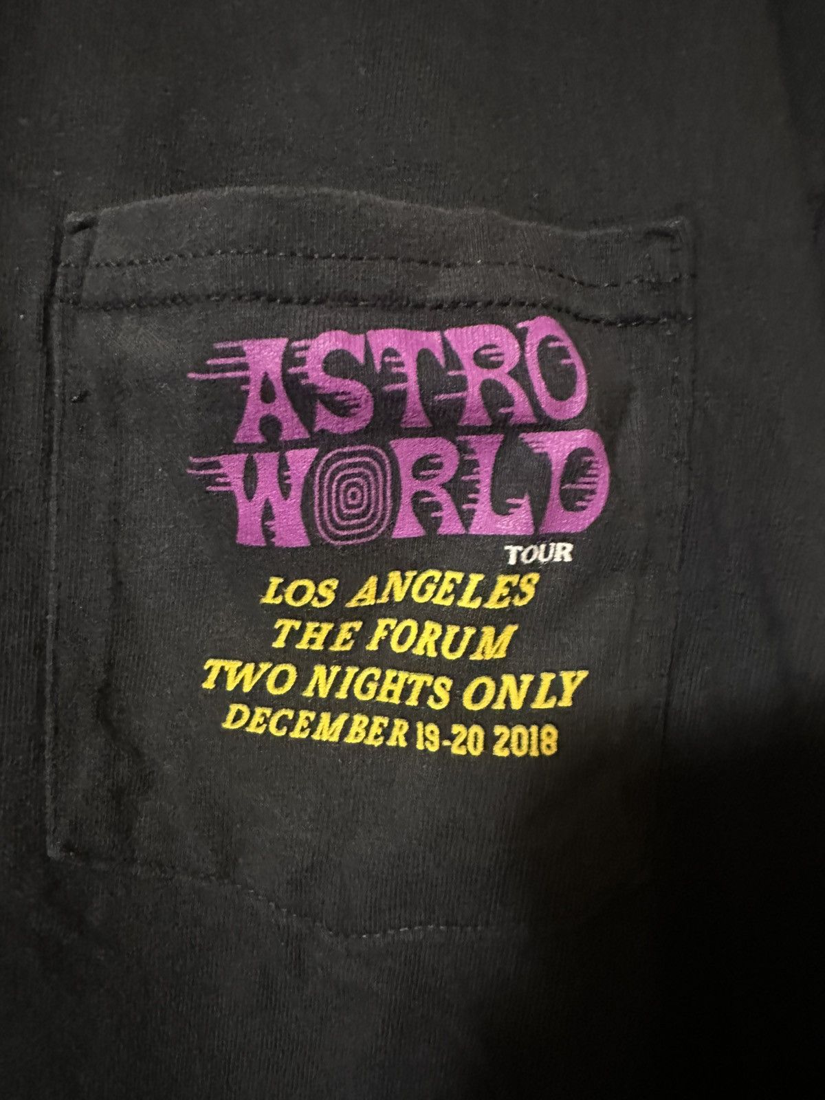 Travis Scott Astroworld tour merch lakers LS tee shirt black rare travis Size US XL / EU 56 / 4 - 3 Thumbnail