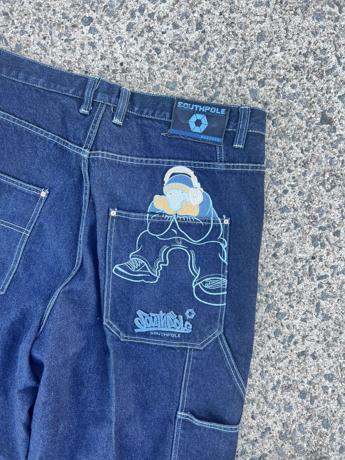 Southpole Southpole Vintage Straight Denim Jeans Embroidered Hip Hop Size US 42 / EU 58 - 2 Thumbnail