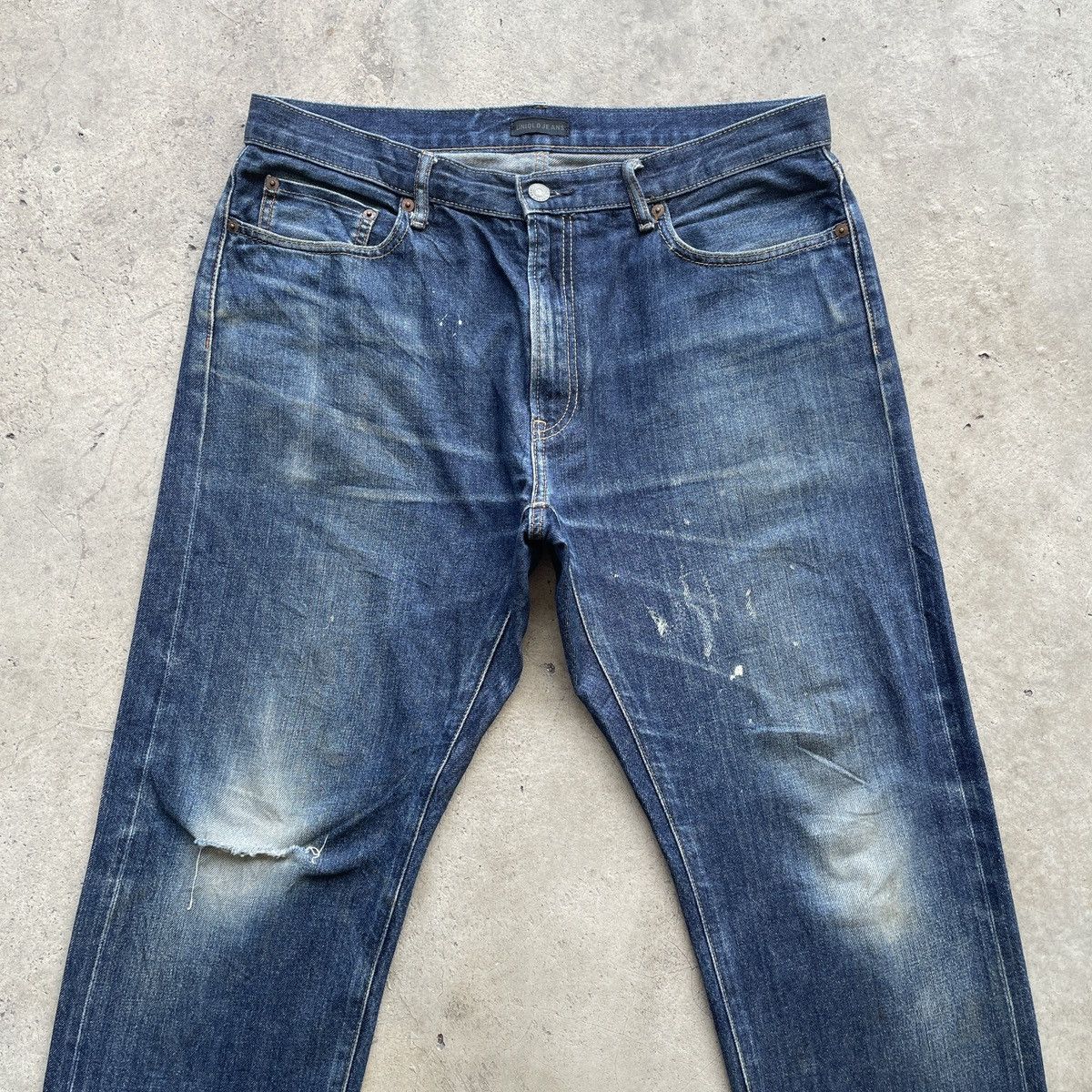 Japanese Brand Vintage Japanese Selvedge Jeans Faded Distressed Denim Pants Size US 34 / EU 50 - 3 Thumbnail