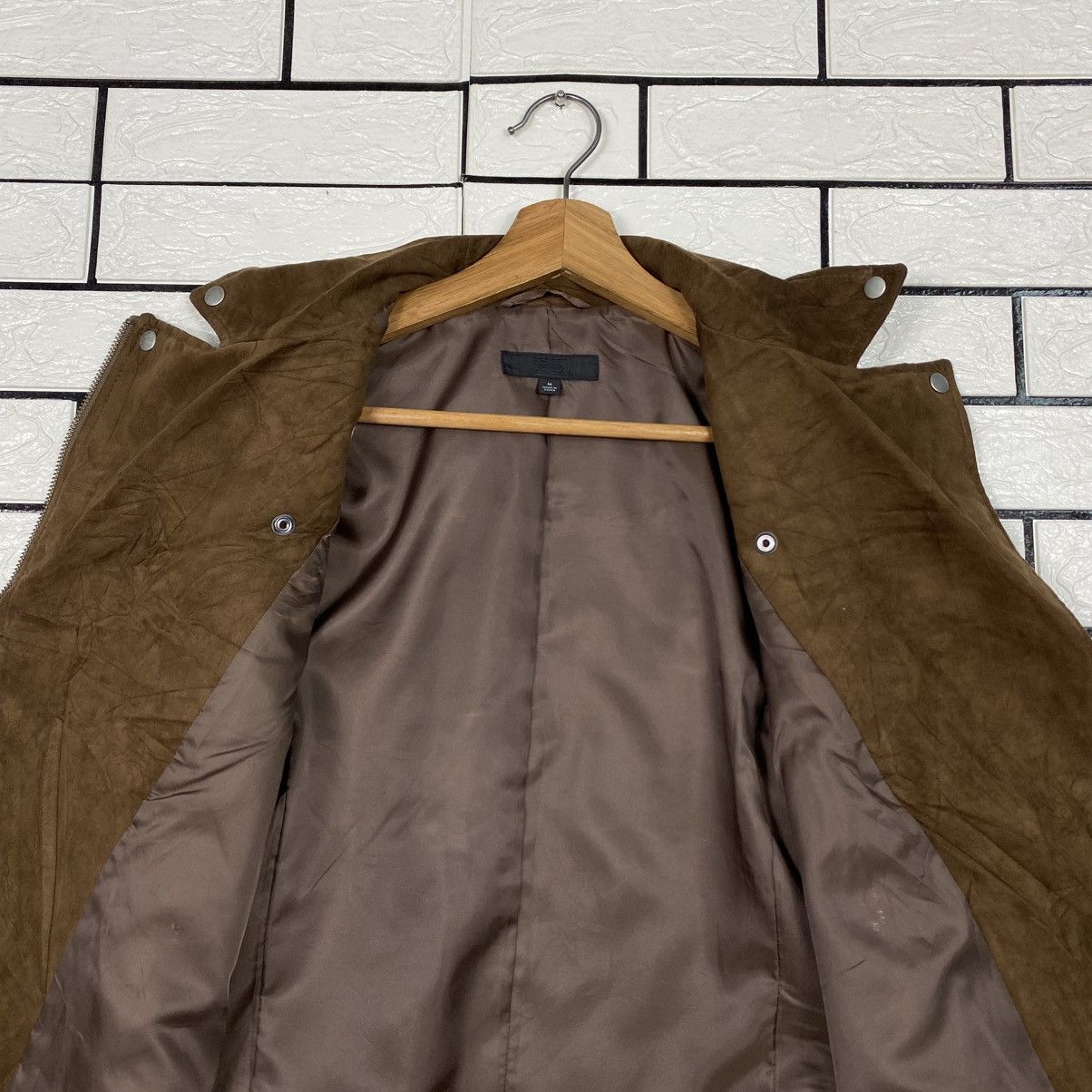 Japanese Brand 📌Biker Velvet Jacket Uniqlo Issey Miyake Double Collar Size US M / EU 48-50 / 2 - 15 Thumbnail
