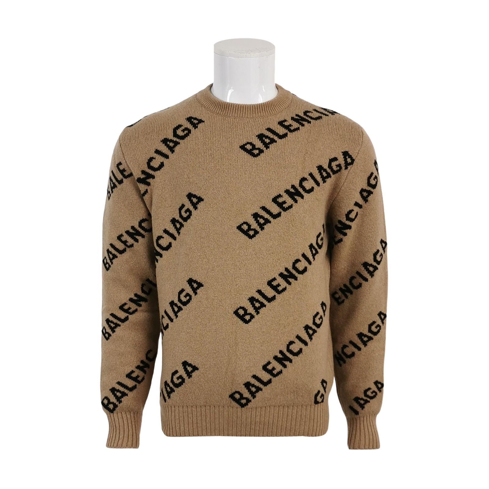 Balenciaga Balenciaga Diagonal Logo Wool Knit Sweater Size S Size US S / EU 44-46 / 1 - 1 Thumbnail