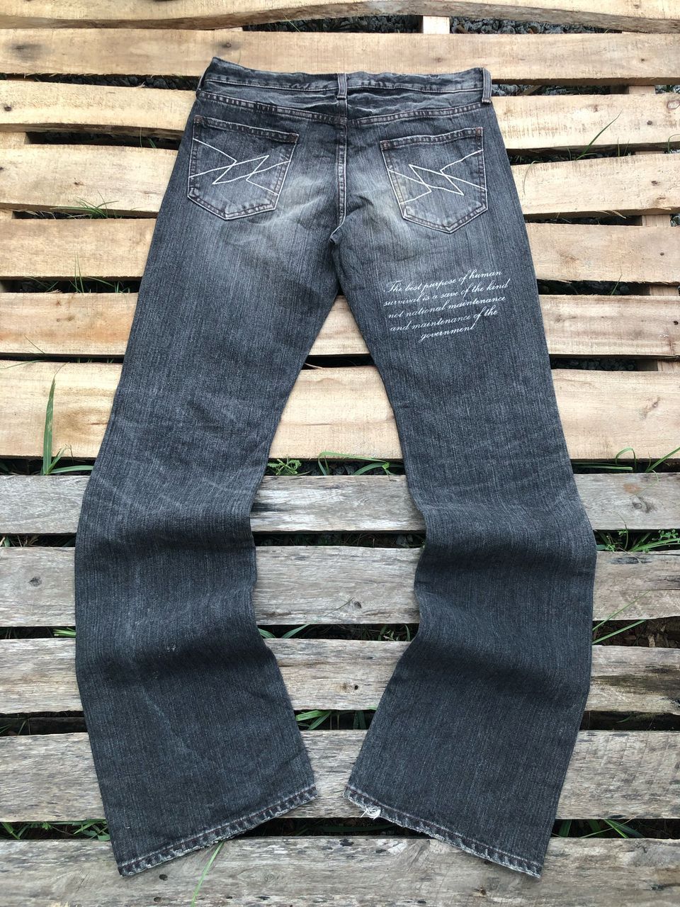 If Six Was Nine × Japanese Brand Vintage Japanese Denim Flare Jeans Distressed Size US 30 / EU 46 - 2 Thumbnail