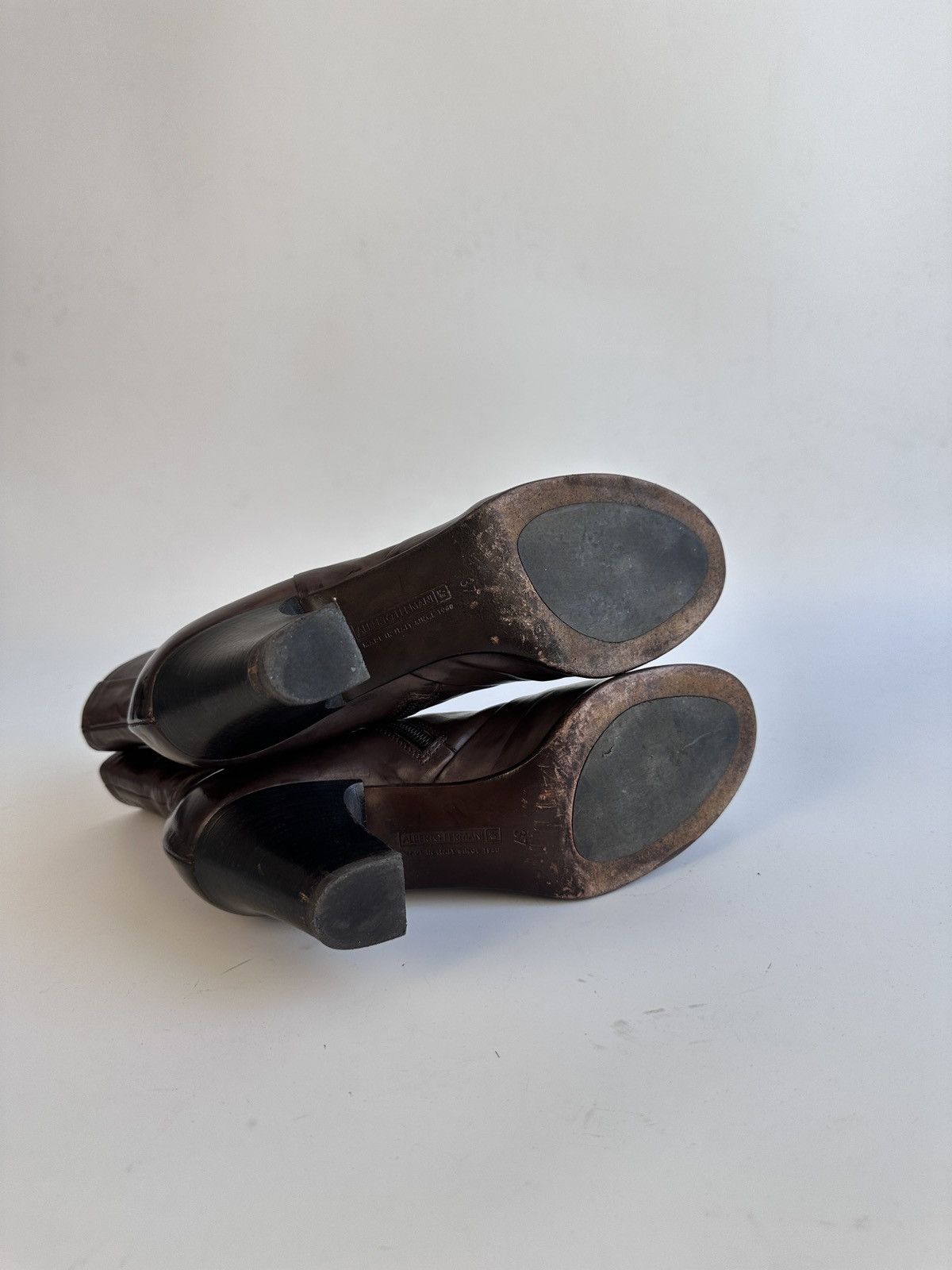 Other Alberto Fermani Brown Leather Ankle Boots Heels Size 37 Size US 7 / IT 37 - 8 Thumbnail