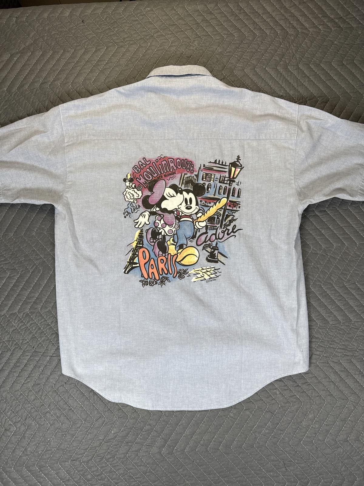Disney Vintage Disney Mickey Co Button Up Short Sleeve Shirt Paris Size US M / EU 48-50 / 2 - 1 Thumbnail