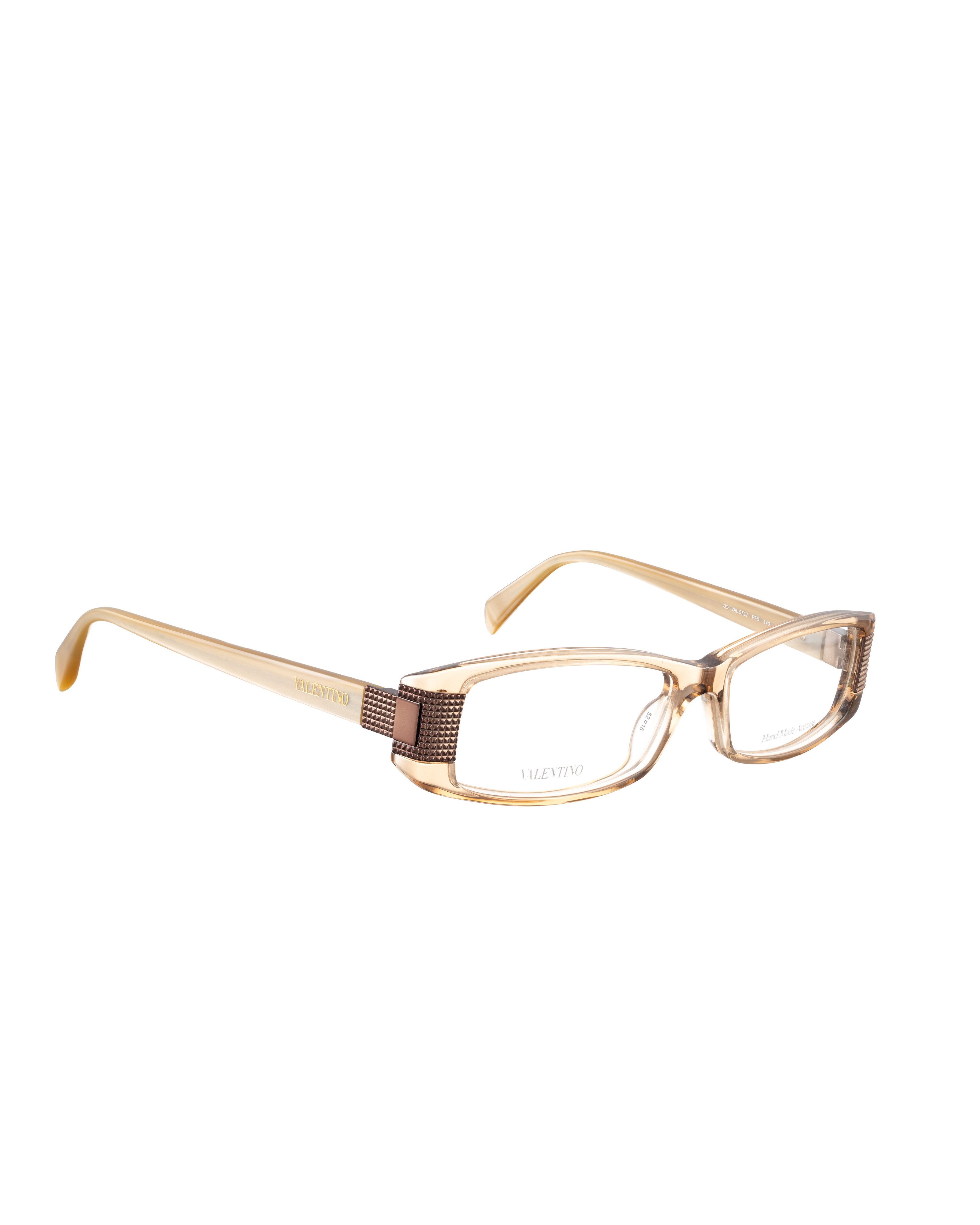 Valentino Valentino 00s Brown Beige Transparent Plastic Glasses Size ONE SIZE - 2 Thumbnail