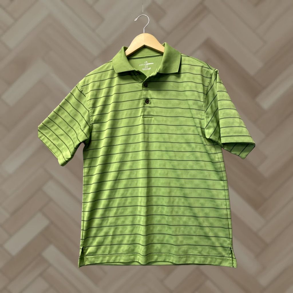 Vintage VINTAGE Grand Slam Polo Shirt Mens S Short Sleeve Bright Green Stripe 0788 Size US S / EU 44-46 / 1 - 1 Thumbnail