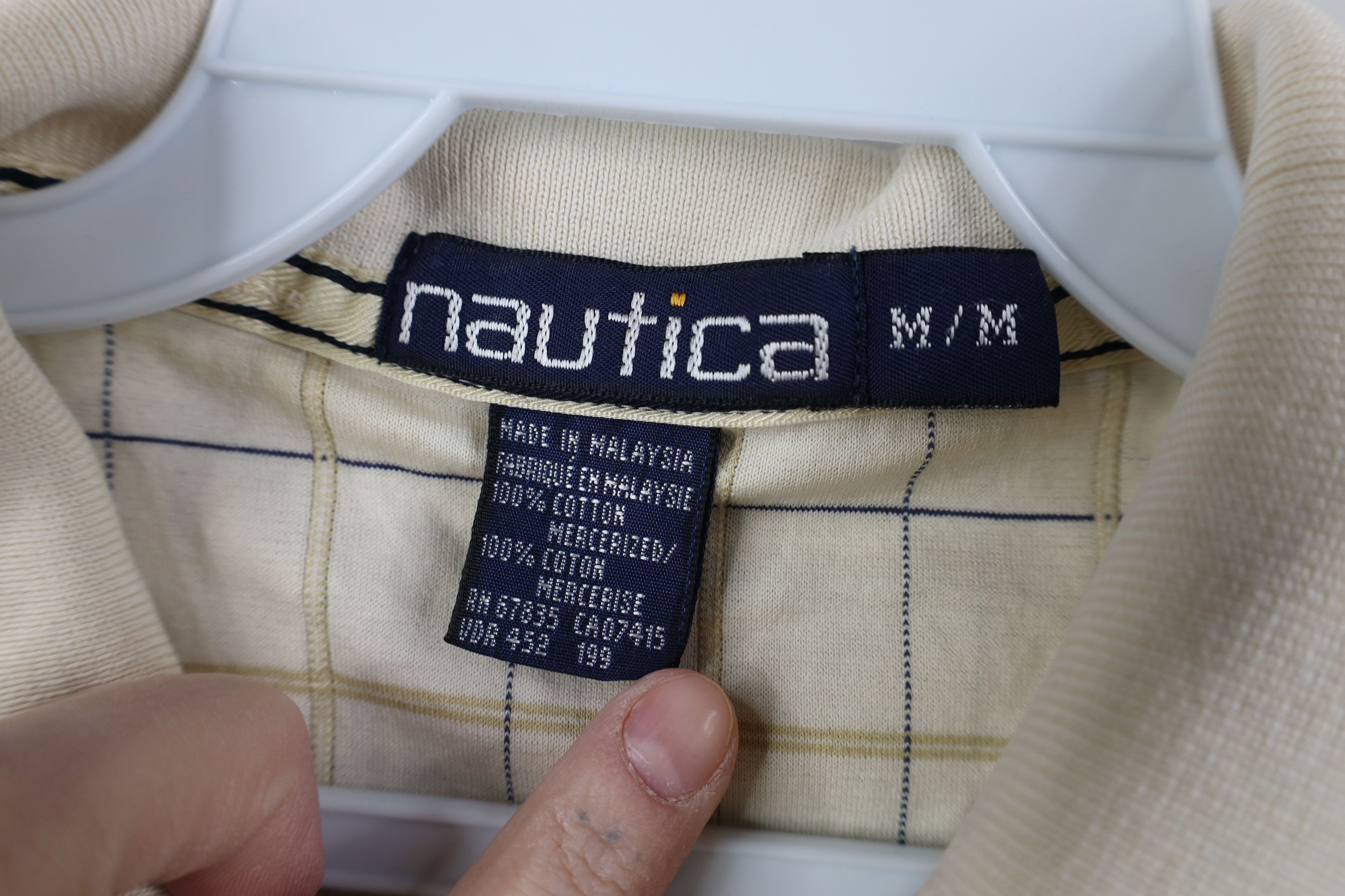 Nautica Vintage 90s Nautica Checkered Knit Collared Golf Polo Shirt Size US M / EU 48-50 / 2 - 9 Thumbnail