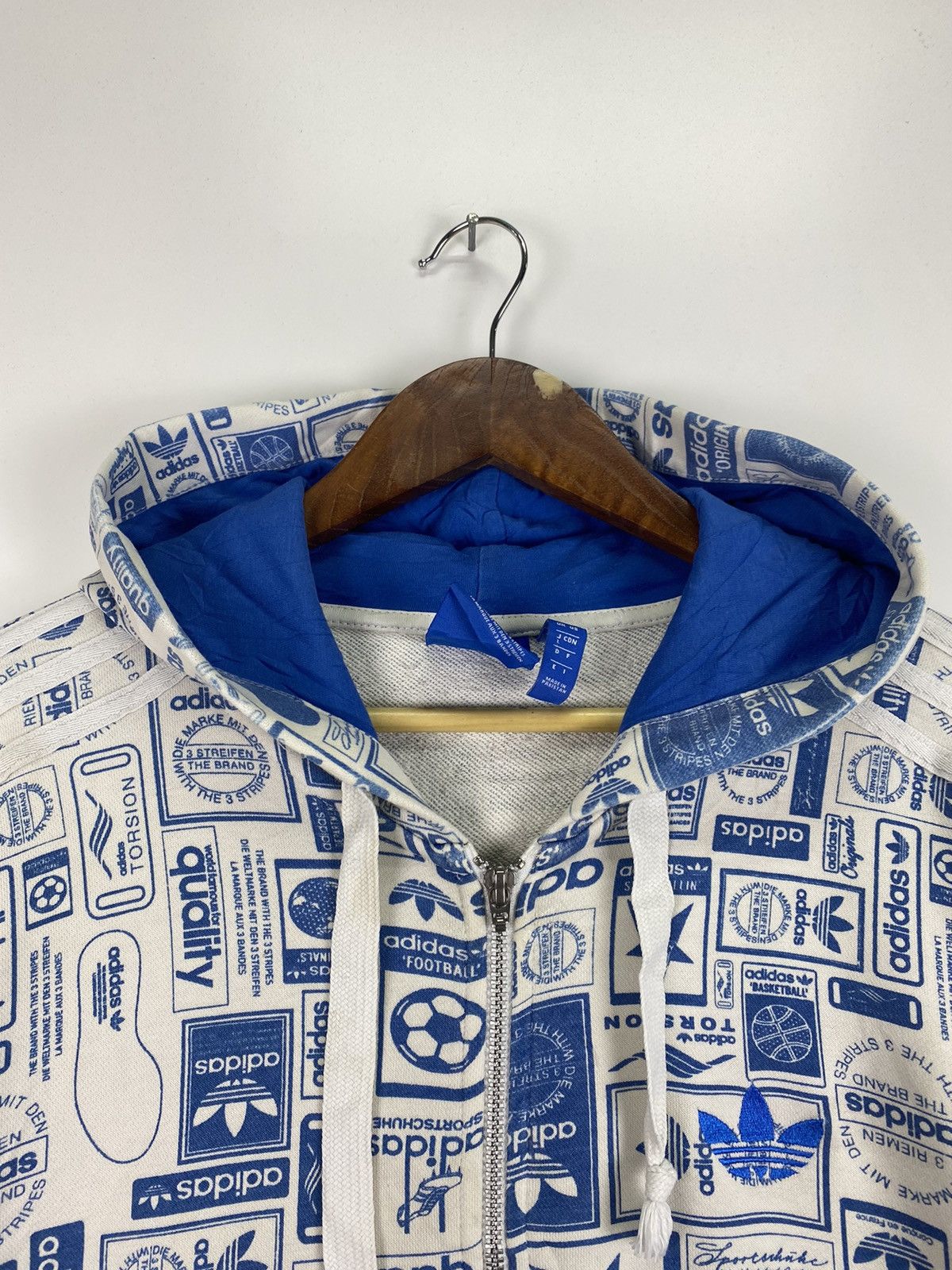 Adidas Adidas Full Logo zipper hoodie Size US M / EU 48-50 / 2 - 8 Thumbnail