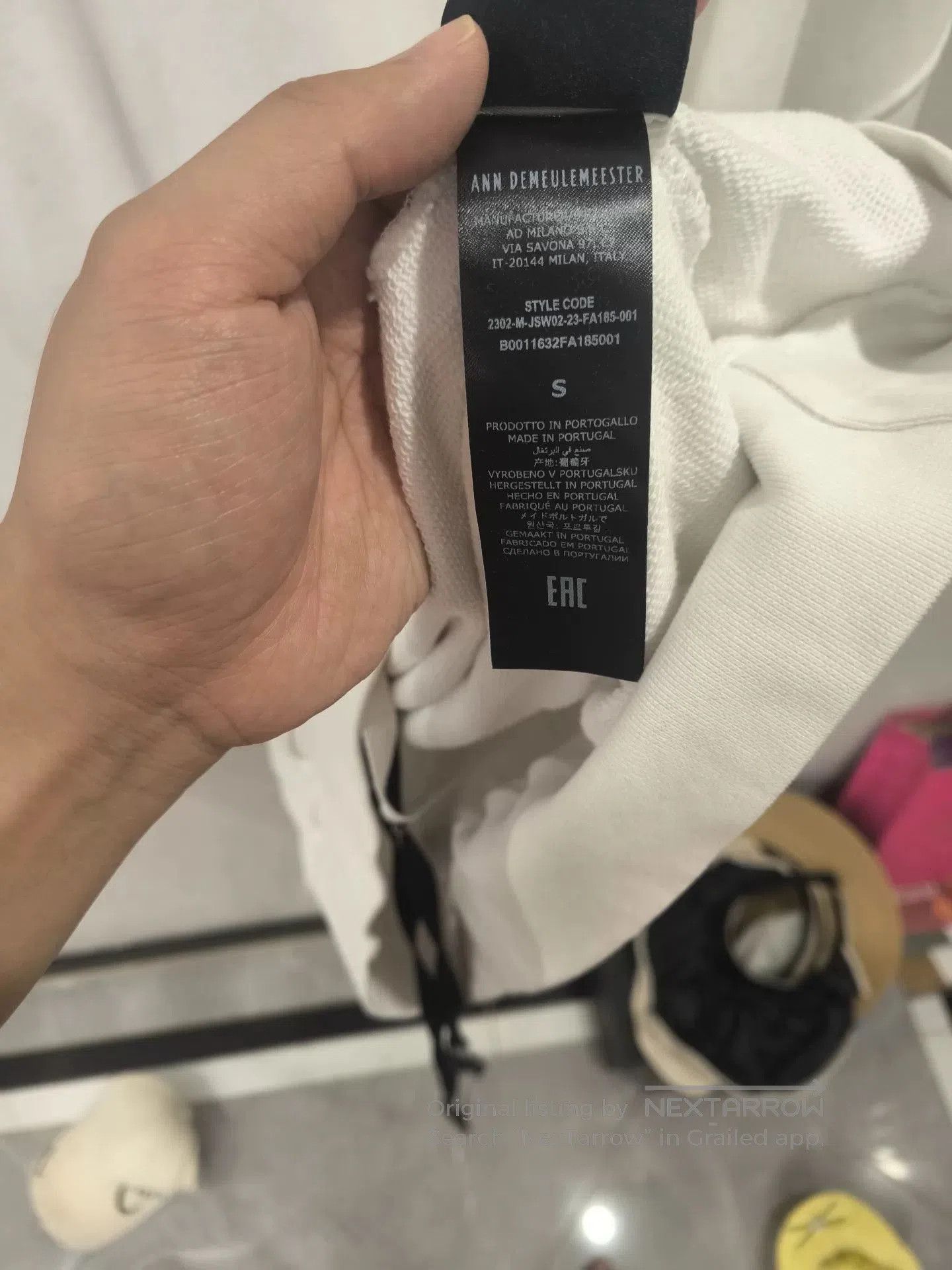 Ann Demeulemeester Ann Demeulemeester White Embroidered Sash Hoodie. Size S / US 4 / IT 40 - 5 Thumbnail