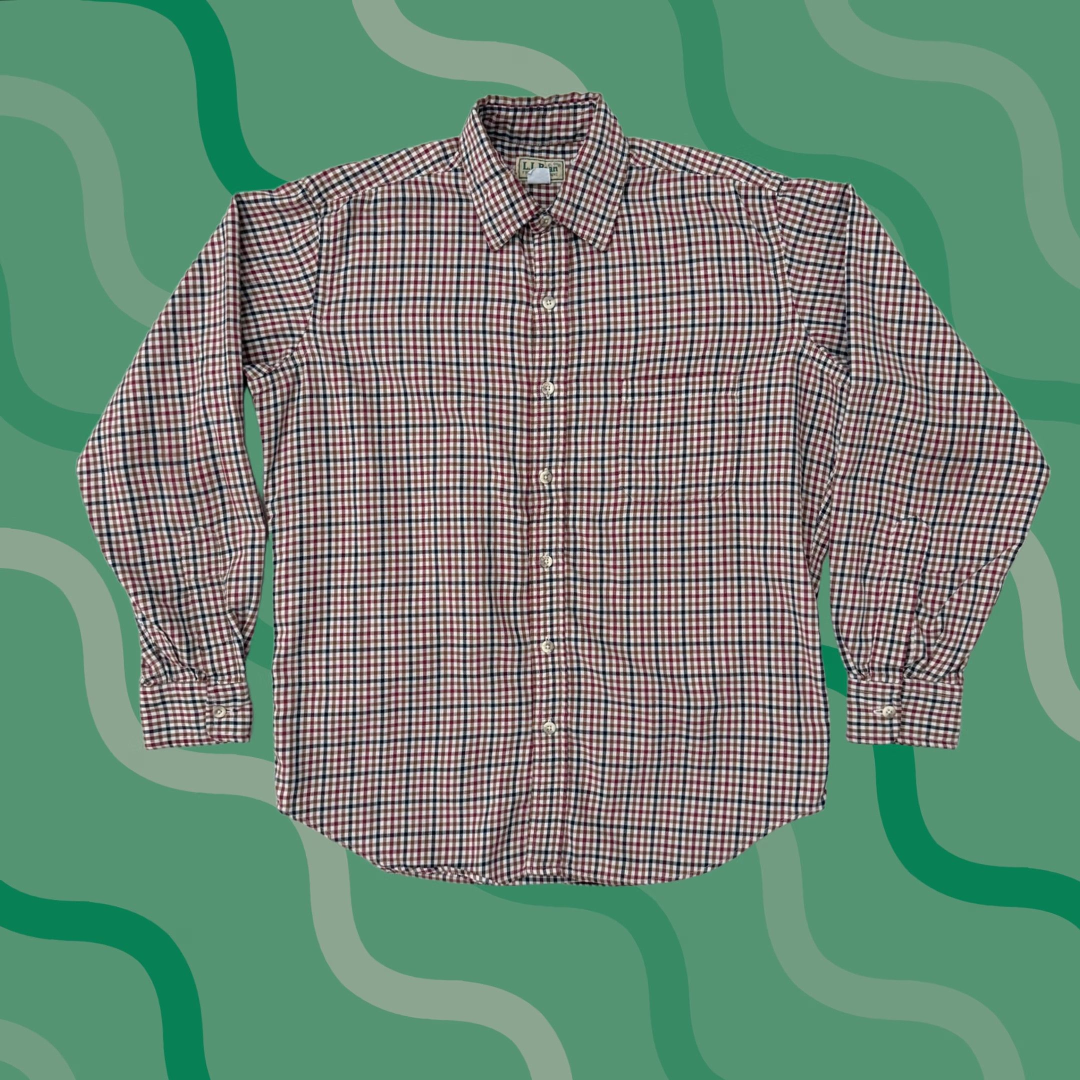 Vintage VINTAGE LL Bean Shirt Mens M Red Check Cotton Button Up Made In USA Size US M / EU 48-50 / 2 - 1 Thumbnail