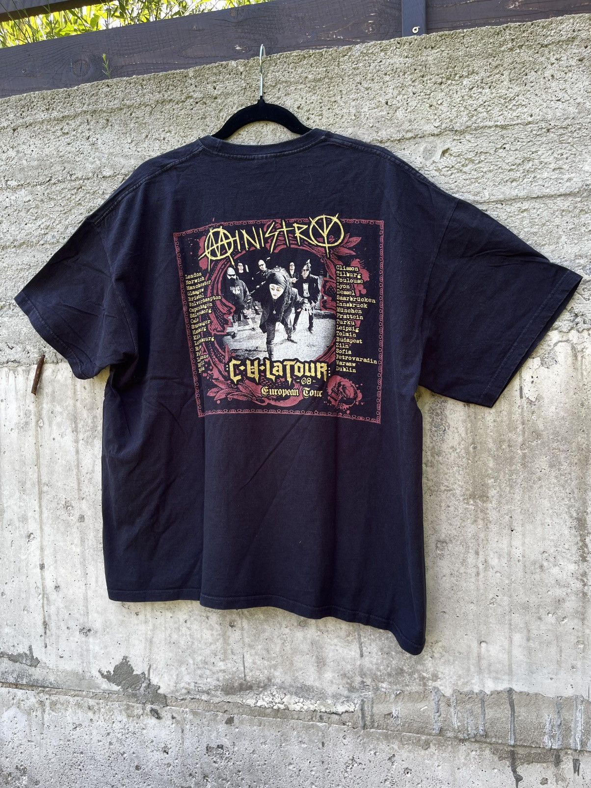 Band Tees 2008 Ministry CH Latour Vintage balck t-shirt Size US XXL / EU 58 / 5 - 13 Thumbnail