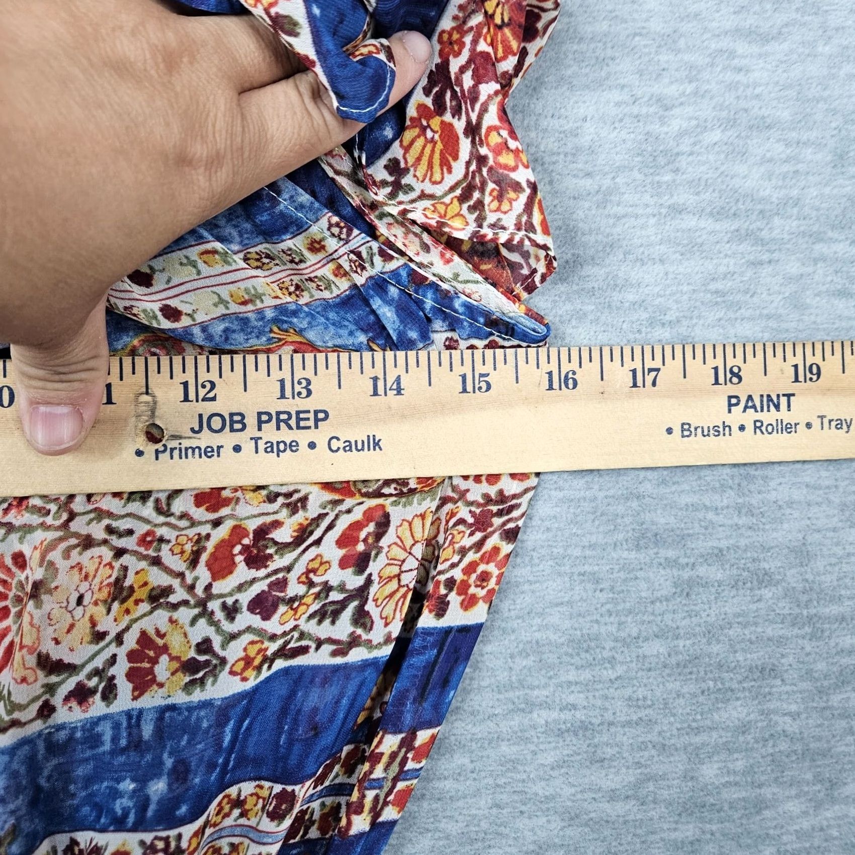 Show Me Your MuMu Show Me Your MuMu Off-The-Shoulder Floral Print Jumpsuit Women's M Multicolor Short Sleeve Wide-Leg Pockets Size 32" / US 10 / IT 46 - 3 Thumbnail