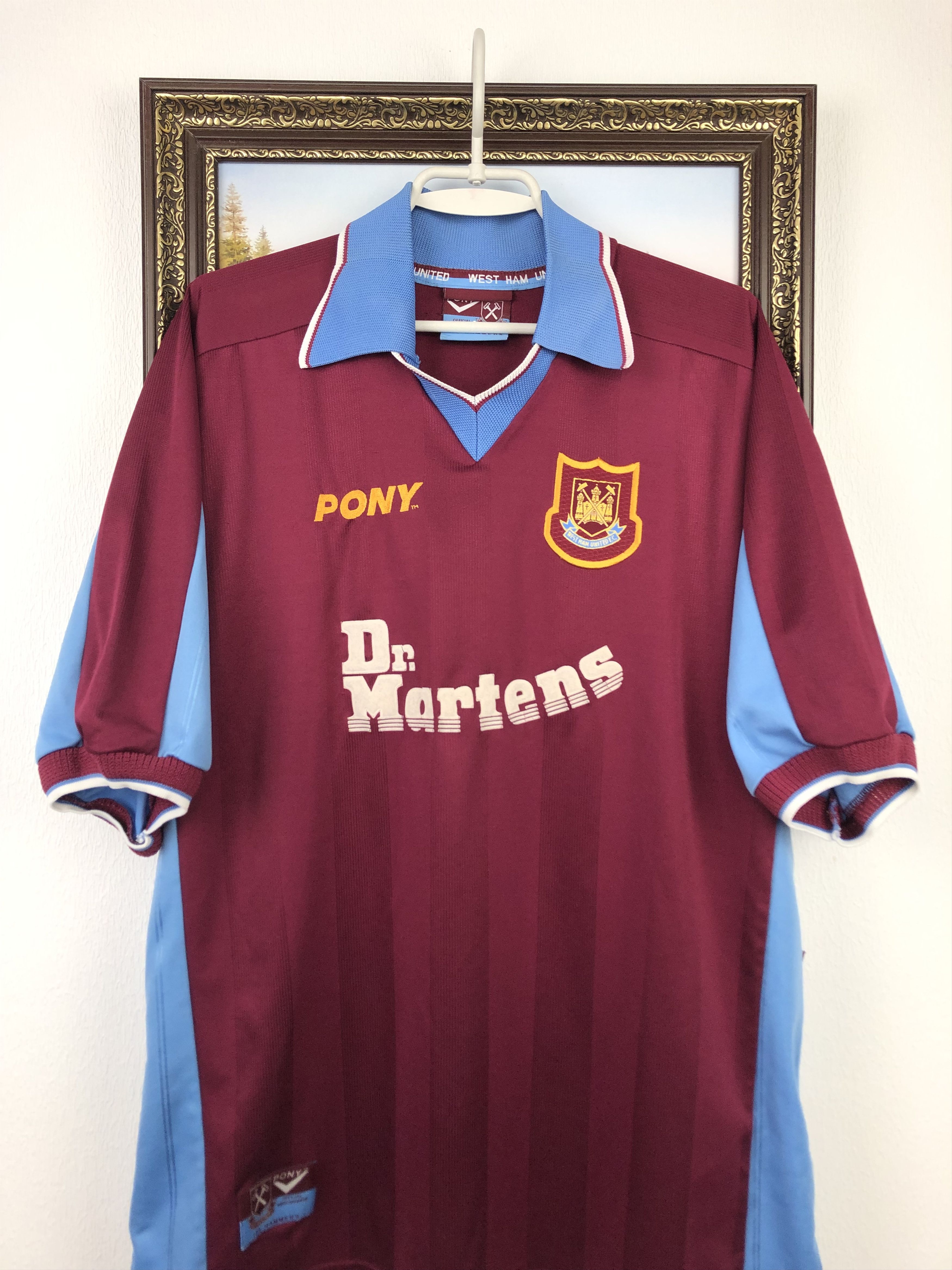Vintage West Ham United Home football shirt 1998 Soccer Jersey Pony Size US XL / EU 56 / 4 - 2 Thumbnail