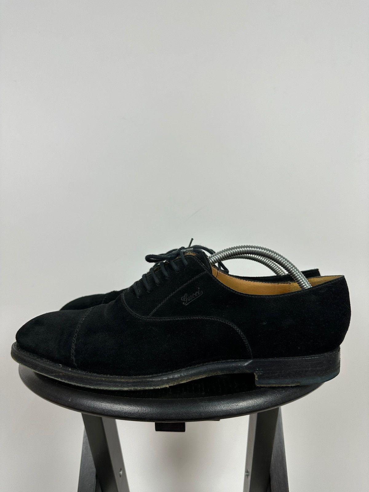 Gucci Gucci Black Suede Leather Oxford Dress Shoes Size US 9 / EU 42 - 2 Thumbnail
