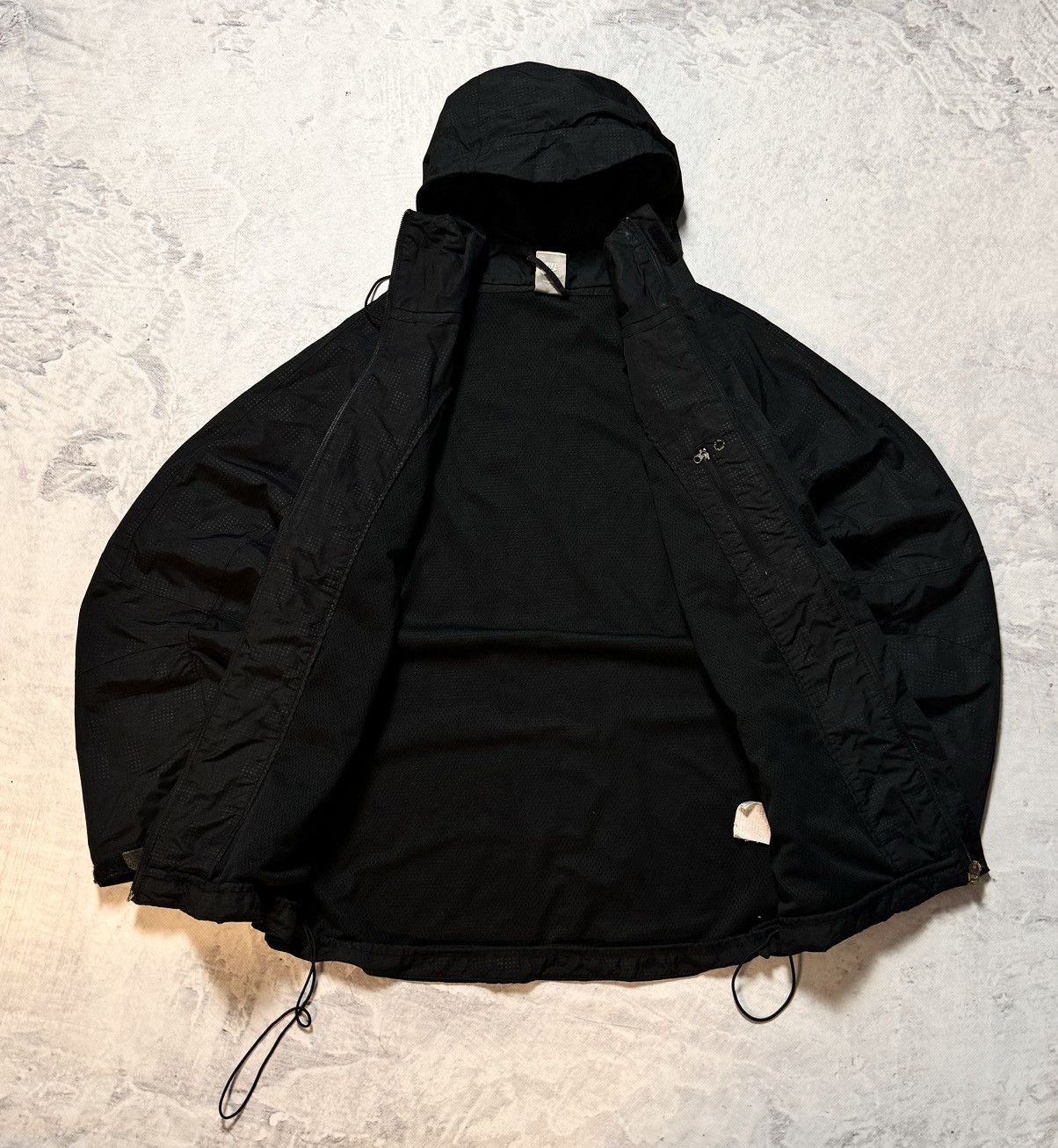 Nike × Vintage 00s Nike Vintage Airmax Nylon Oversize Drill Hooded Jacket Size US L / EU 52-54 / 3 - 6 Thumbnail