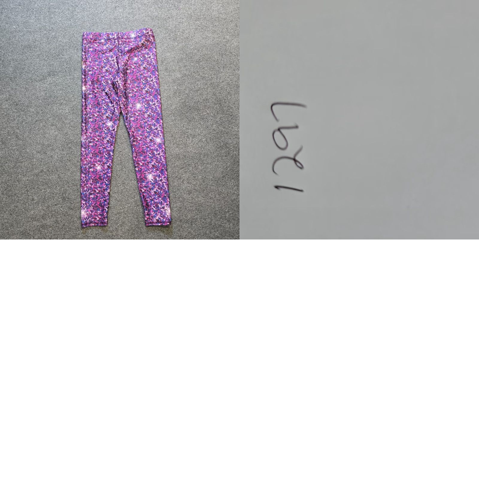 Terez Terez Leggings Womens Medium Pink Purple Glitter Peloton Stretchy Workout Size 32" / US 10 / IT 46 - 8 Thumbnail