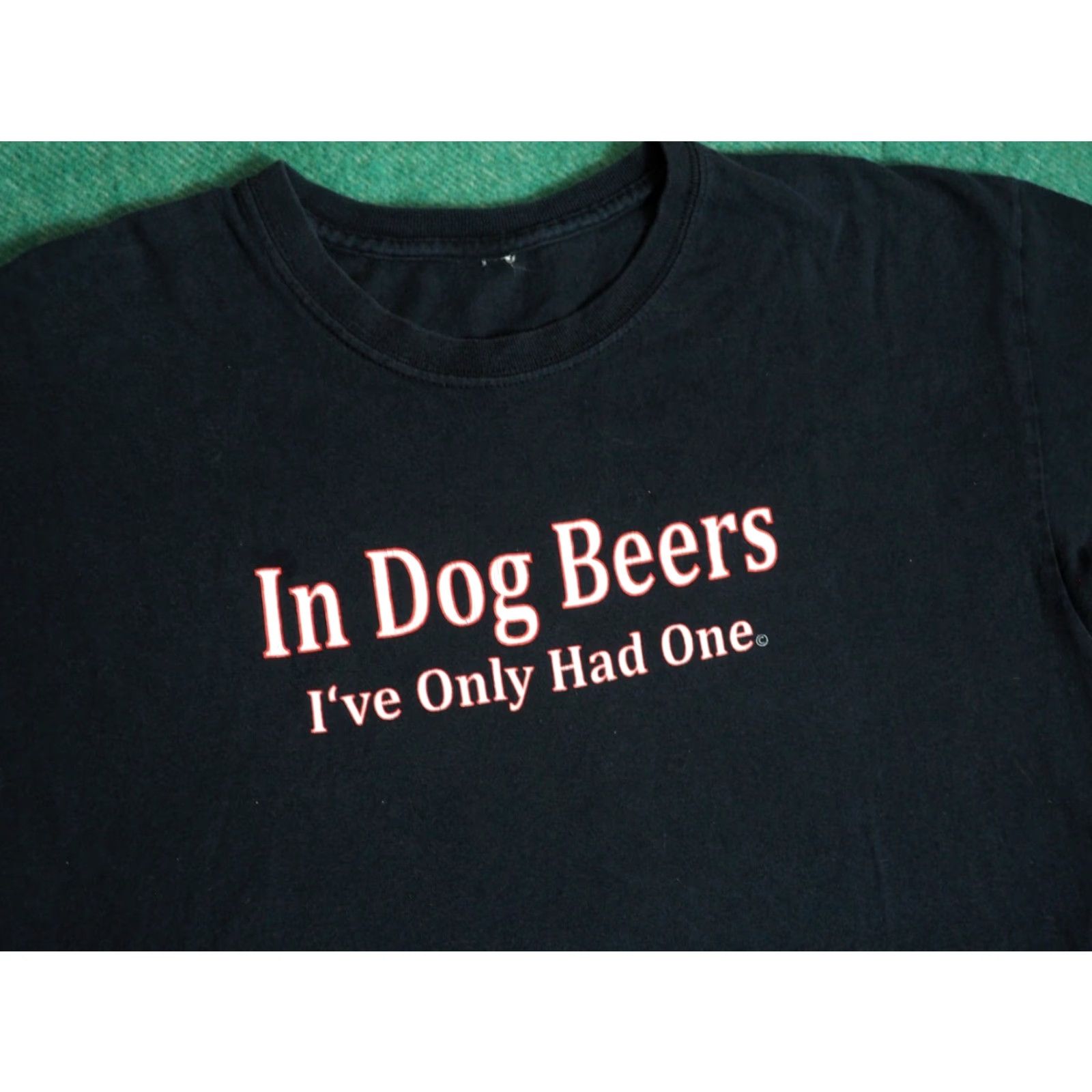 Vintage VTG Y2k 2000s Dog Beer Joke Text Humor Faded Black Tee T-Shirt Mens M VTG Size US M / EU 48-50 / 2 - 3 Thumbnail