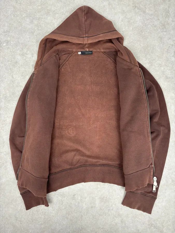 Dsquared2 2000s Dsquared2 Brown Cotton Graffiti Logo Zip Hoodie Size US L / EU 52-54 / 3 - 7 Thumbnail