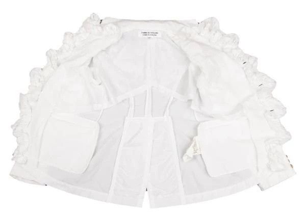 Comme des Garcons Comme Des Garcons White Retro Lace Design Blazer Size XS / US 0-2 / IT 36-38 - 7 Thumbnail