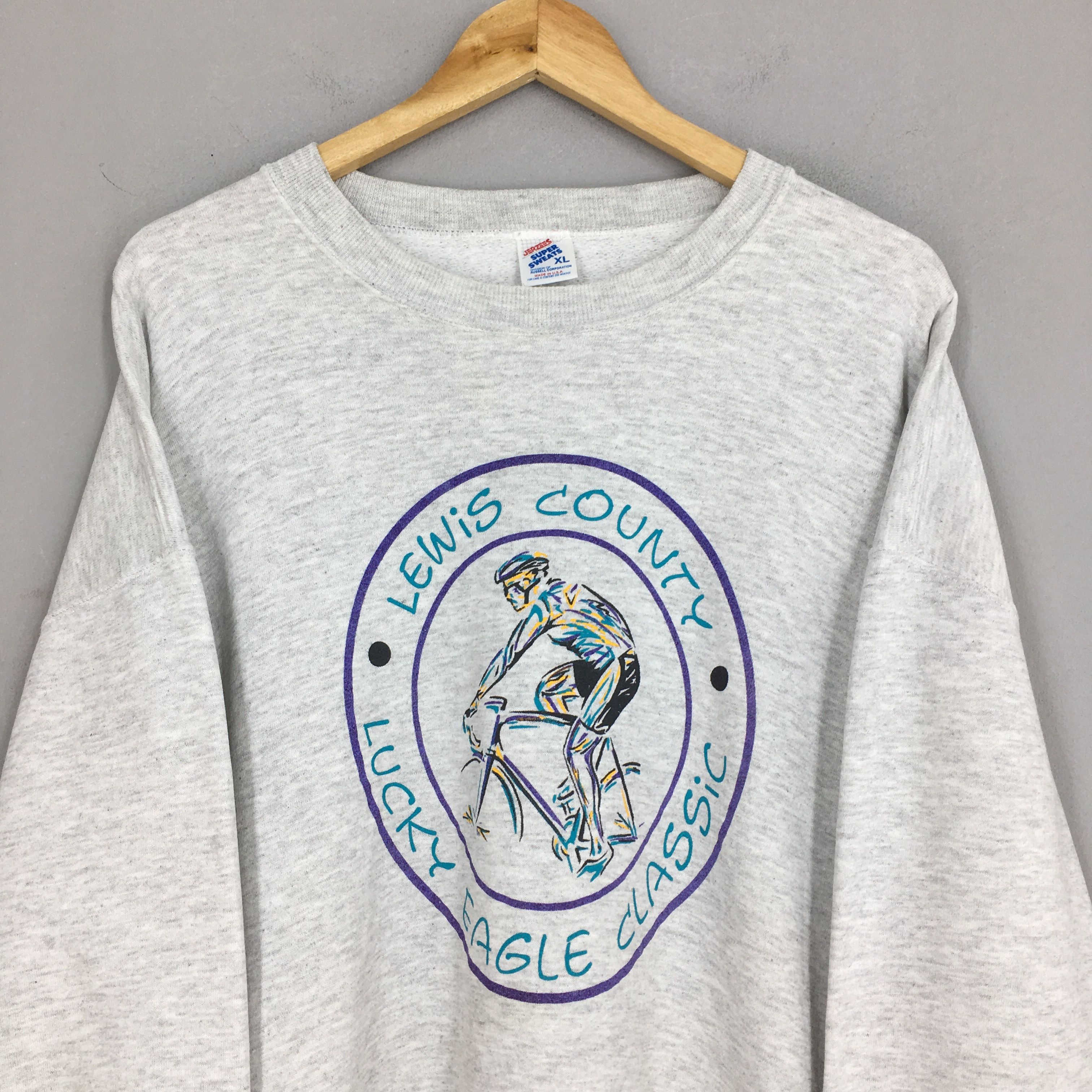 Jerzees × Vintage Vintage Lewis County Washington Gray Sweatshirt XLarge Size US XL / EU 56 / 4 - 2 Thumbnail