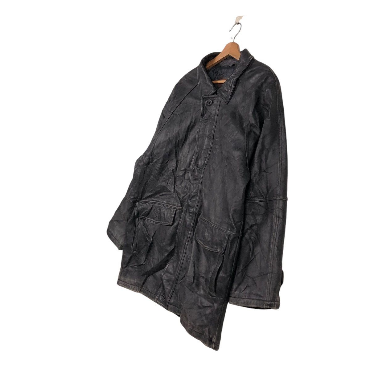 Japanese Brand 🔥VINTAGE LEATHER JACKET MULTI POCKET ROCHI ISSEY MIYAKE Size US L / EU 52-54 / 3 - 4 Thumbnail