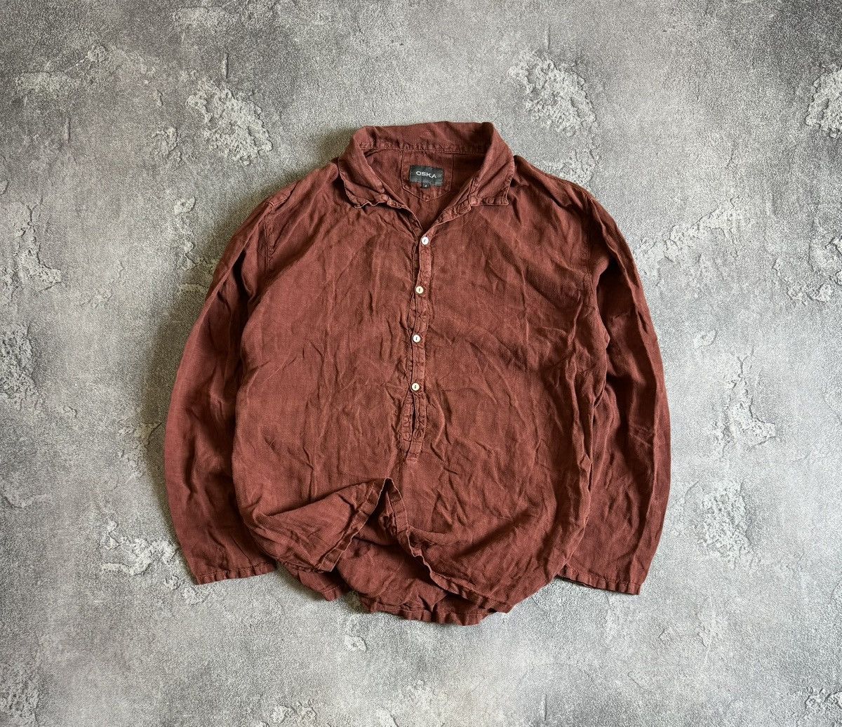 Linea Naturale Oska 4/size button up shirts long sleeve retro top dress Size US XL / EU 56 / 4 - 1 Thumbnail