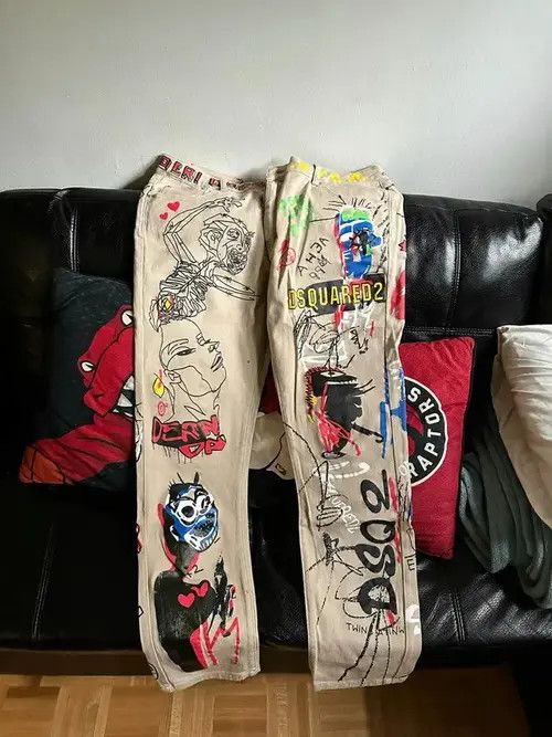 VIBE Graffiti Fashion Skinny Jeans Size US 30 / EU 46 - 7 Thumbnail