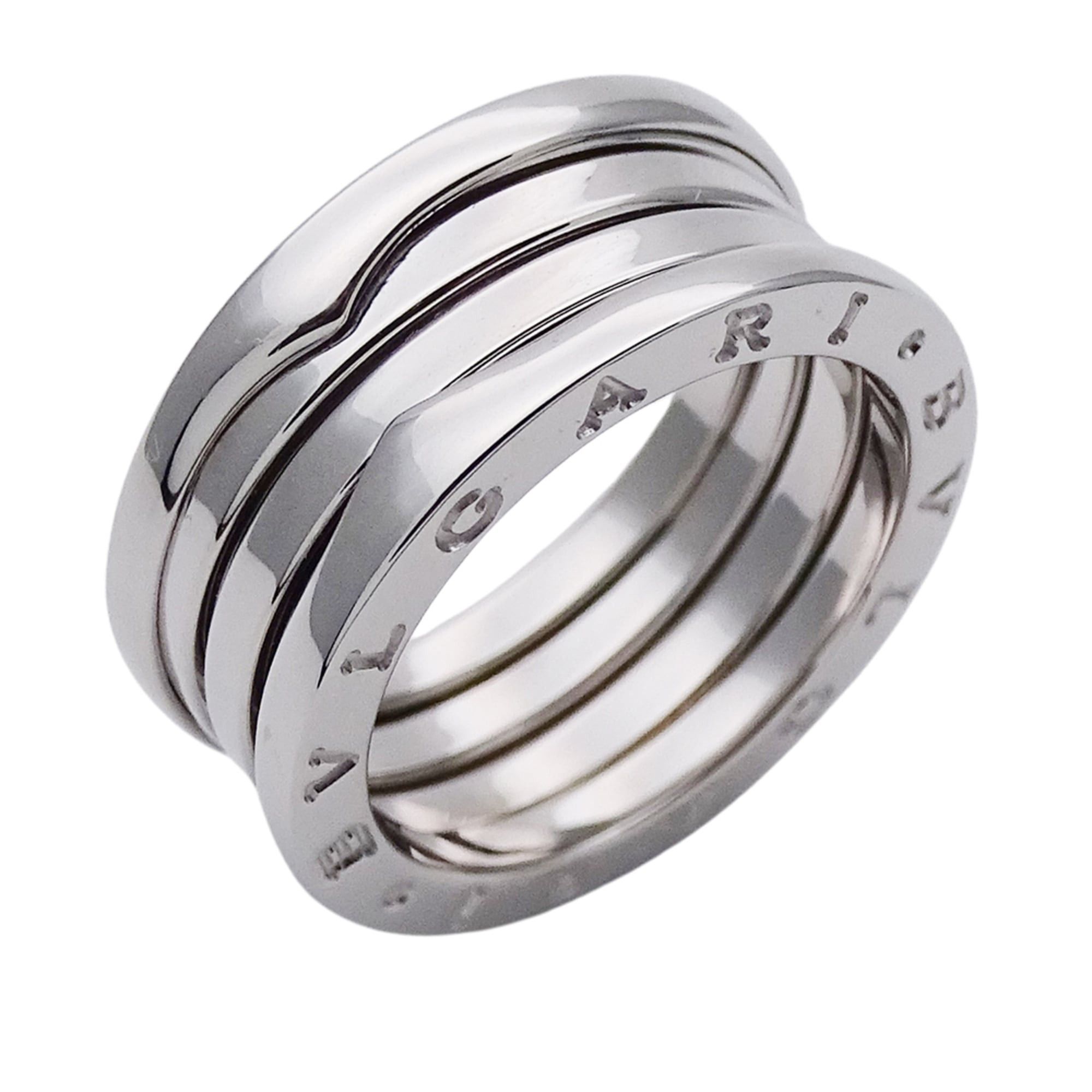 Bvlgari Bulgari BVLGARI Ring for Women and Men, Brand Ring, 750WG B-zero1, 3-band, White Gold, Size #54 (approx. 1) Jewelry Size ONE SIZE - 1 Thumbnail
