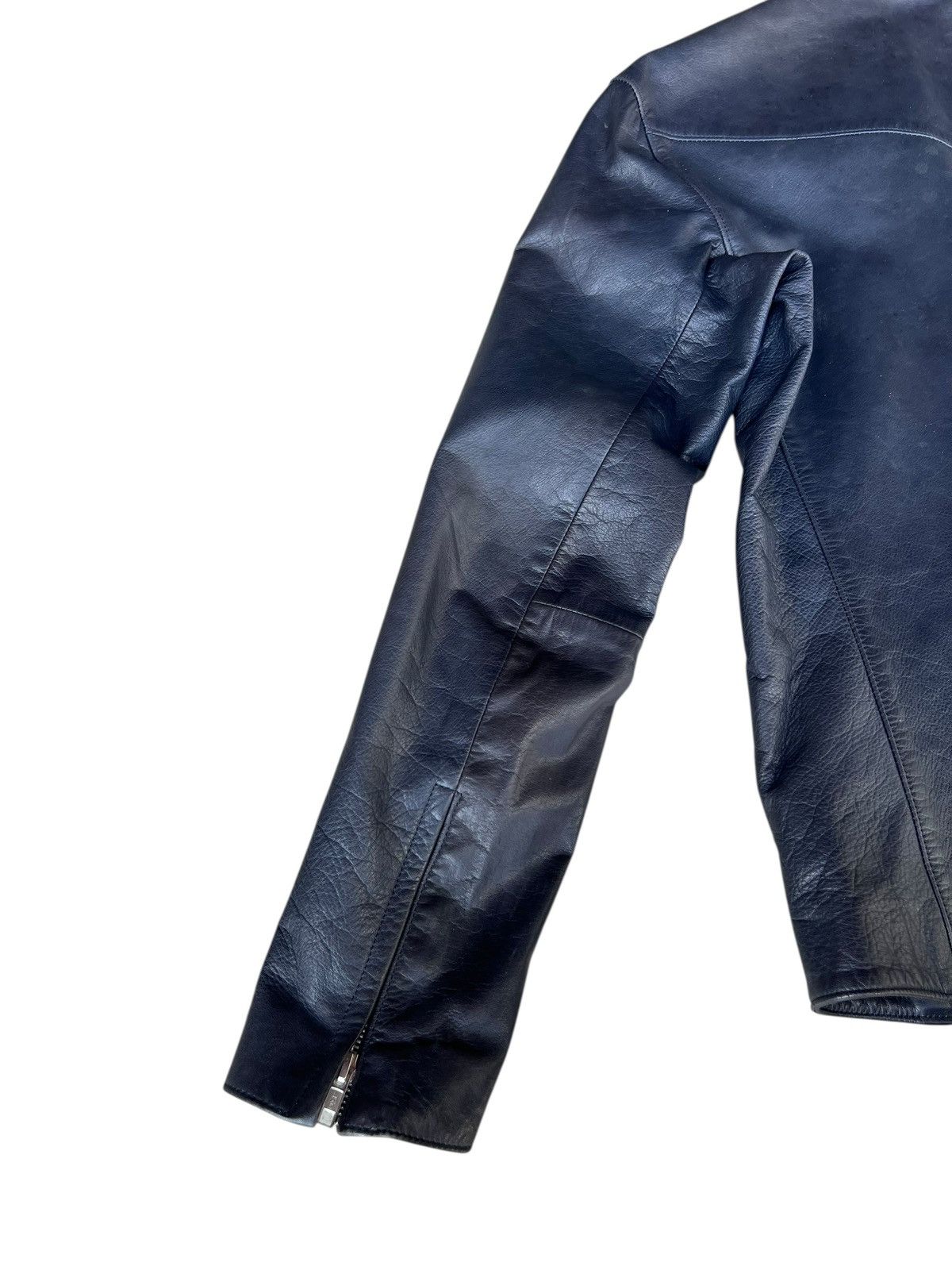 Lad Musician Lad Musician Patina Stains Dark Blue Leather Jacket Size US S / EU 44-46 / 1 - 21 Thumbnail
