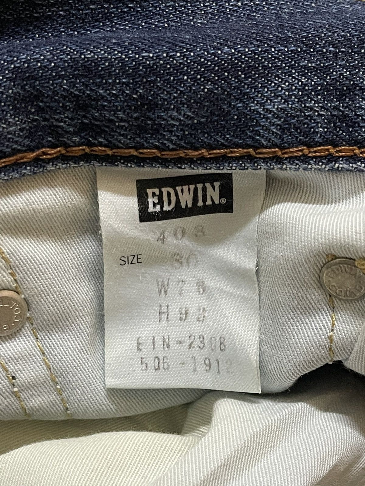 Edwin Vintage Edwin 402 Blue Faded Wash Distress Style Jeans Size US 30 / EU 46 - 10 Thumbnail
